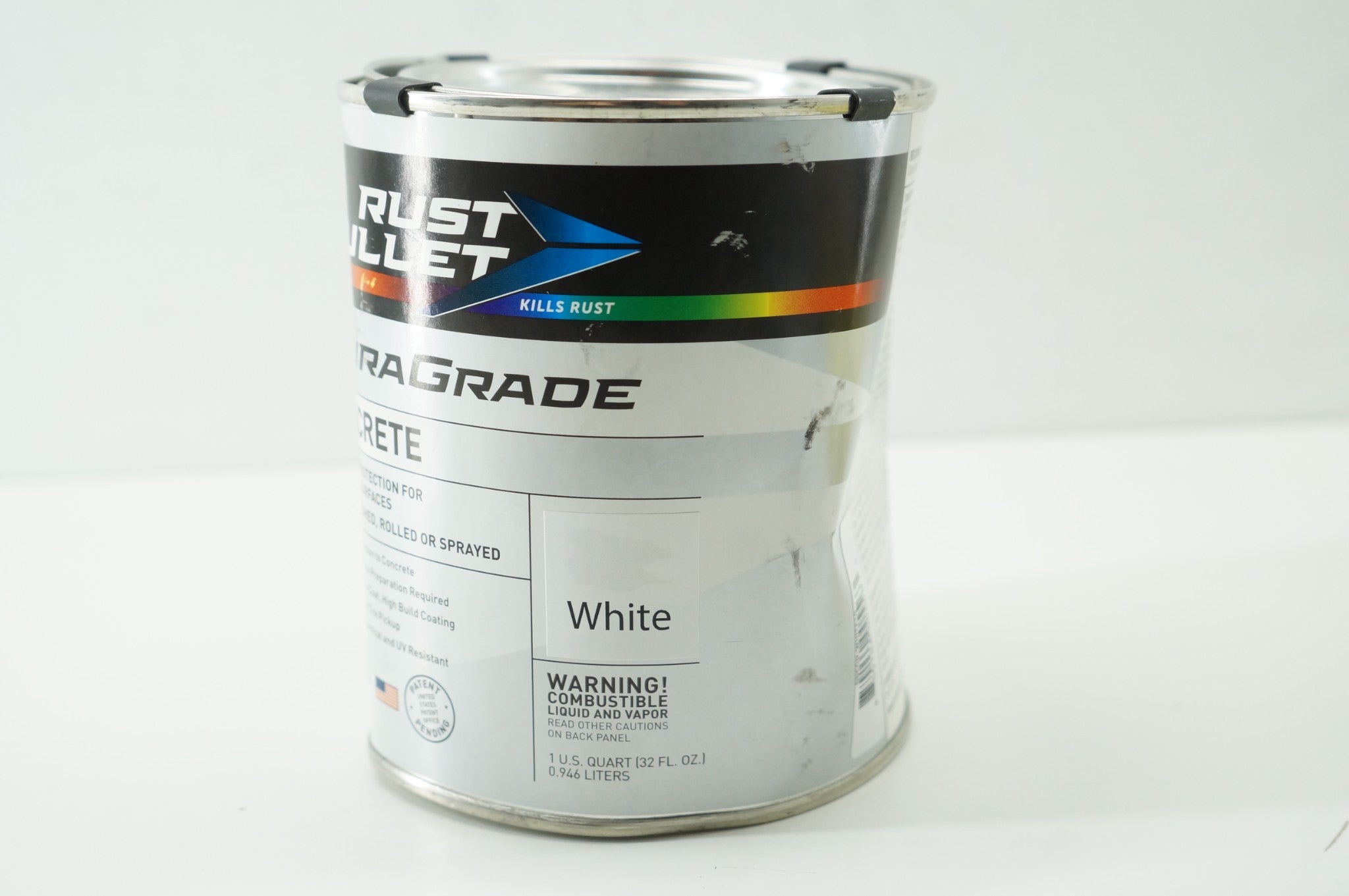 Rust Bullet DuraGrade Concrete High-Performance Easy Apply Coating White 1 Quart