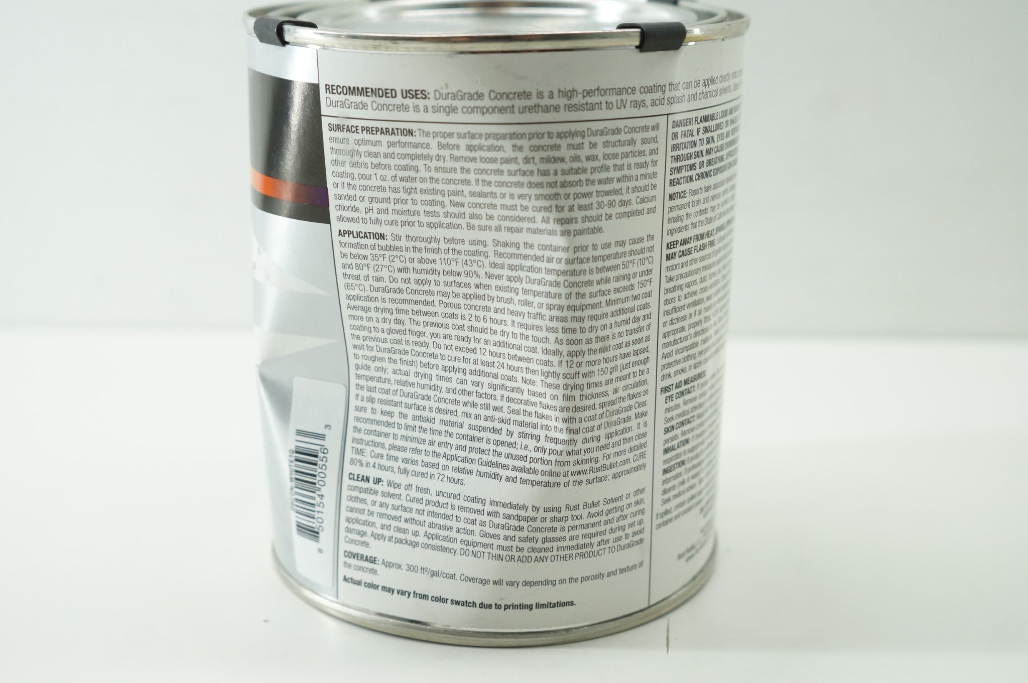 Rust Bullet DuraGrade Concrete High-Performance Easy Apply Coating White 1 Quart