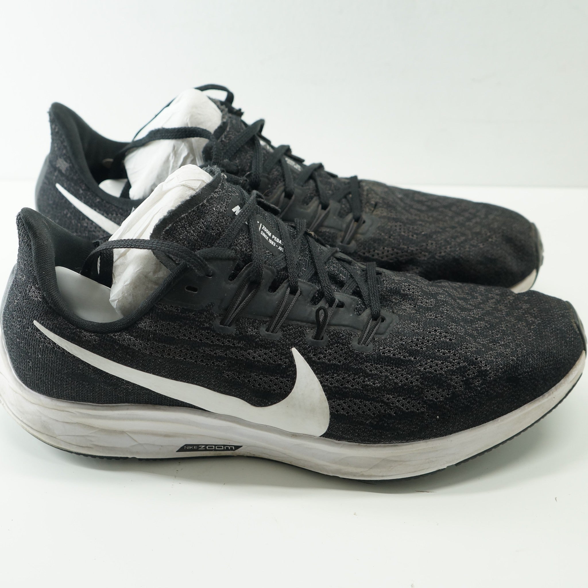 Nike Air Zoom Pegasus 36 Black White Men's US Sz 10 AQ2204-001 Sneakers