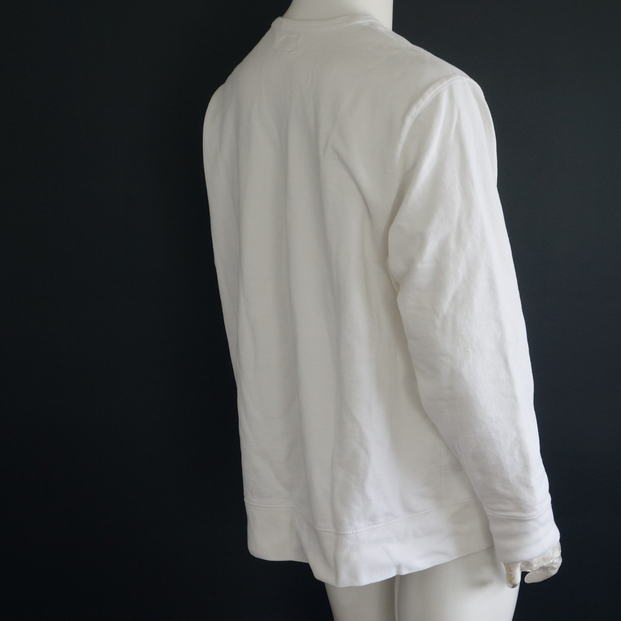 Levi's White On White Print Pullover Men's Crew Sweater Sz XXL