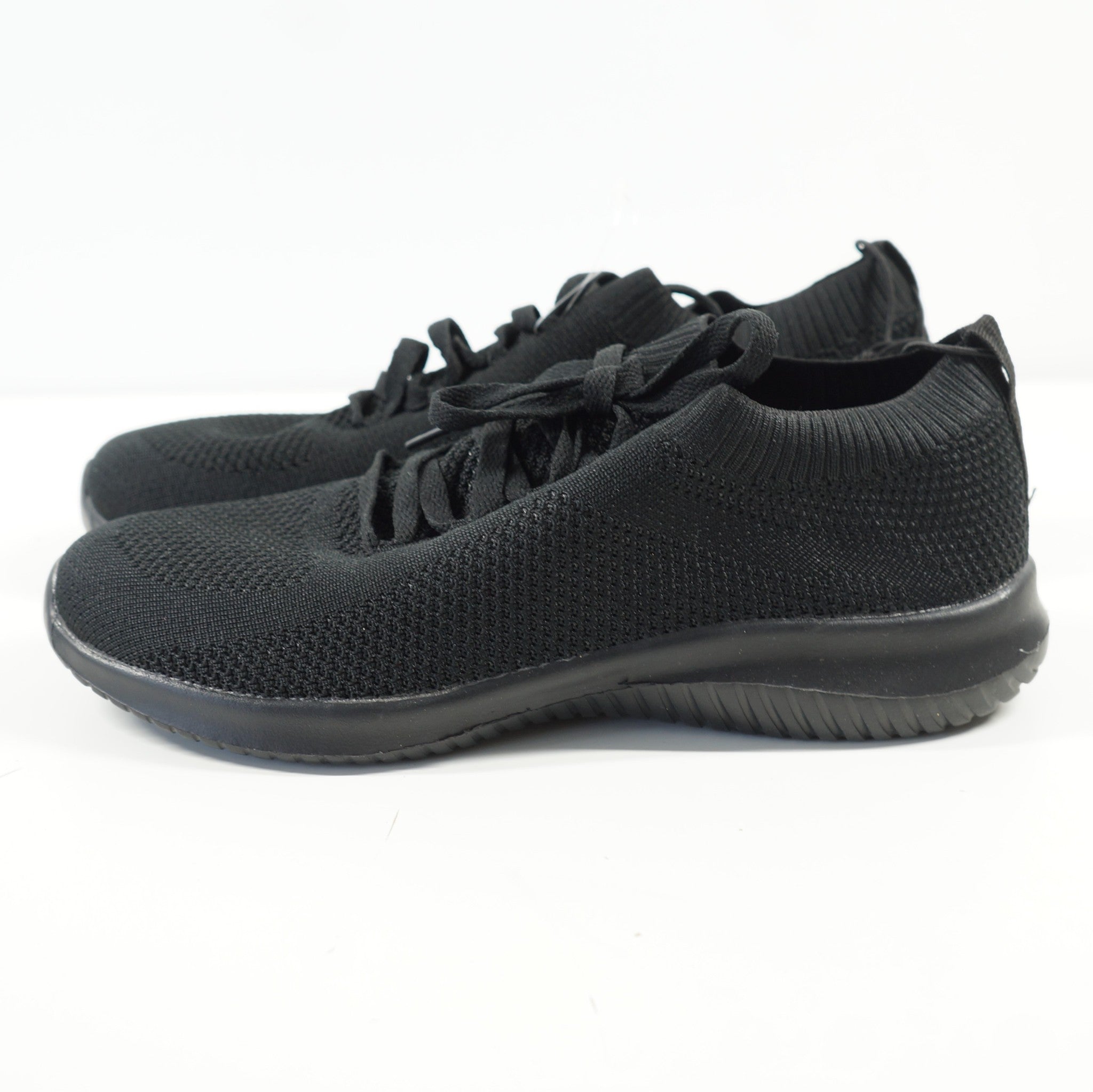 Plush Memory Foam Slip-on Black Shoes Sneakers Women's Sz 9