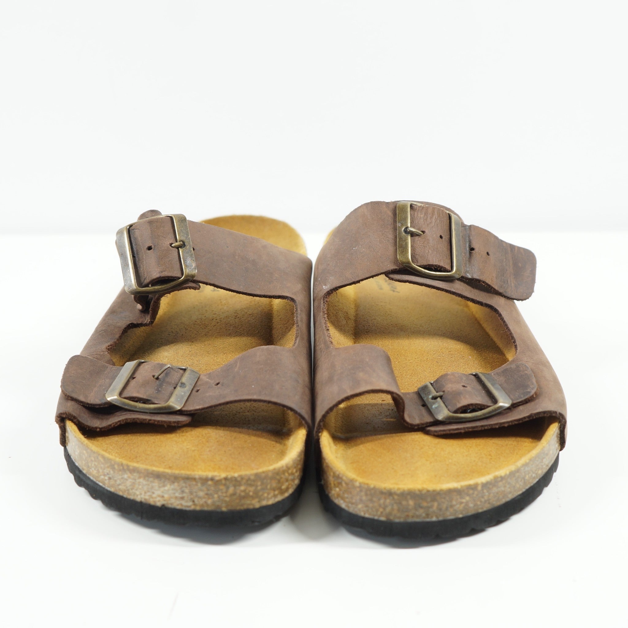 Browns William Men's Leather Sandals Slides Brown Sz 6 (39)