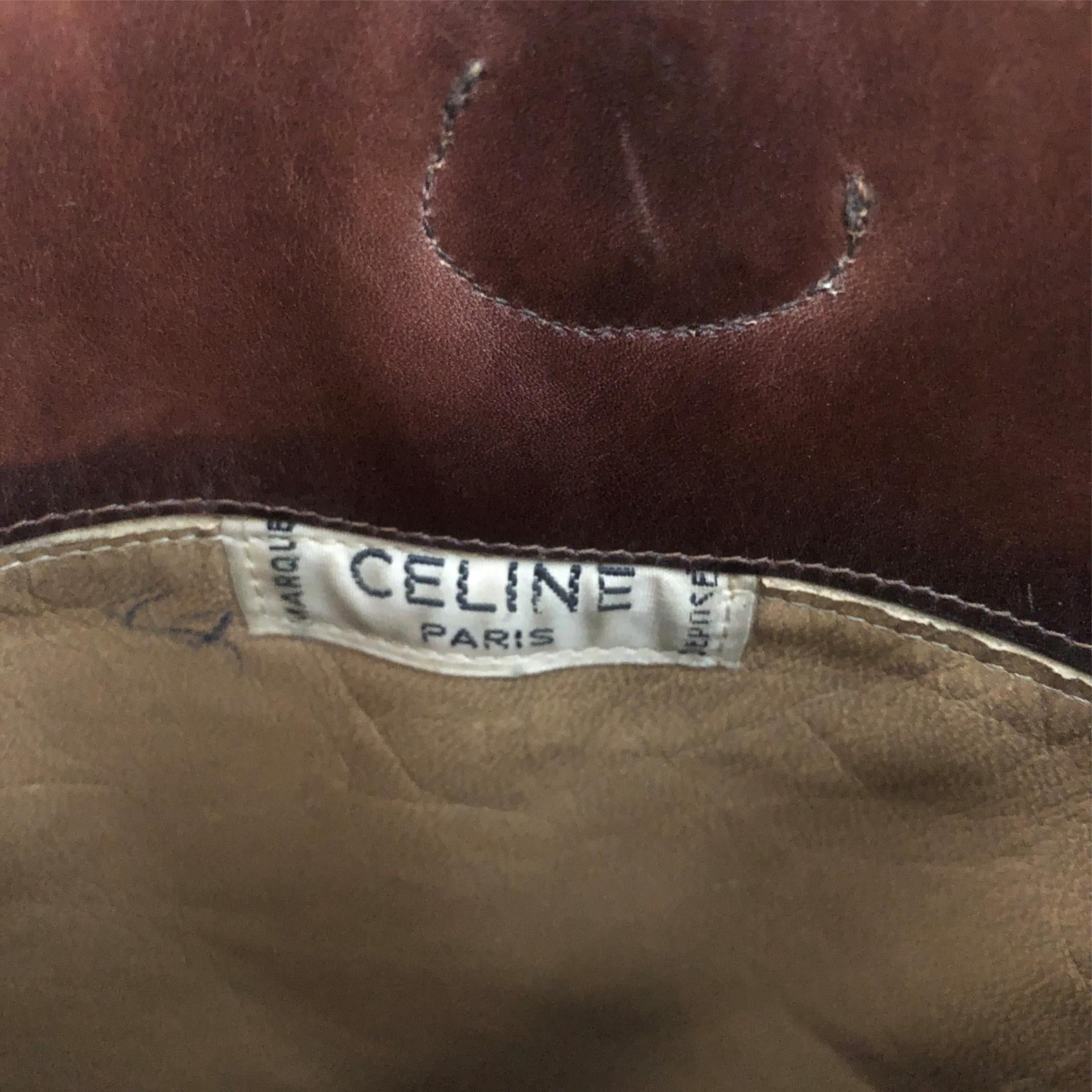 Vintage Celine Leather Riding Boots Cognac Brown Women's Sz EUR 36 / US 6