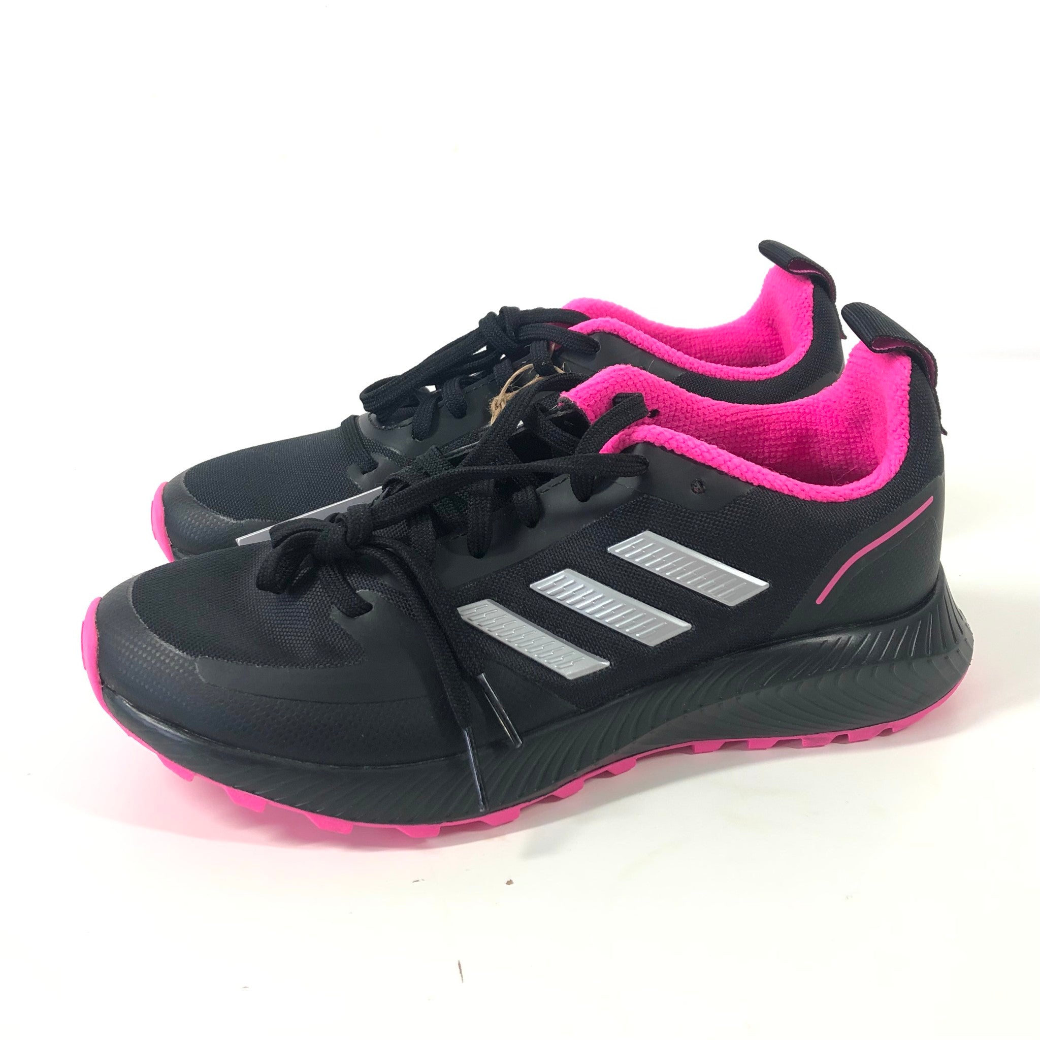 adidas Run Falcon 2.0 TR Running Shoes Sneakers Black Pink Sz 5.5 FZ3585
