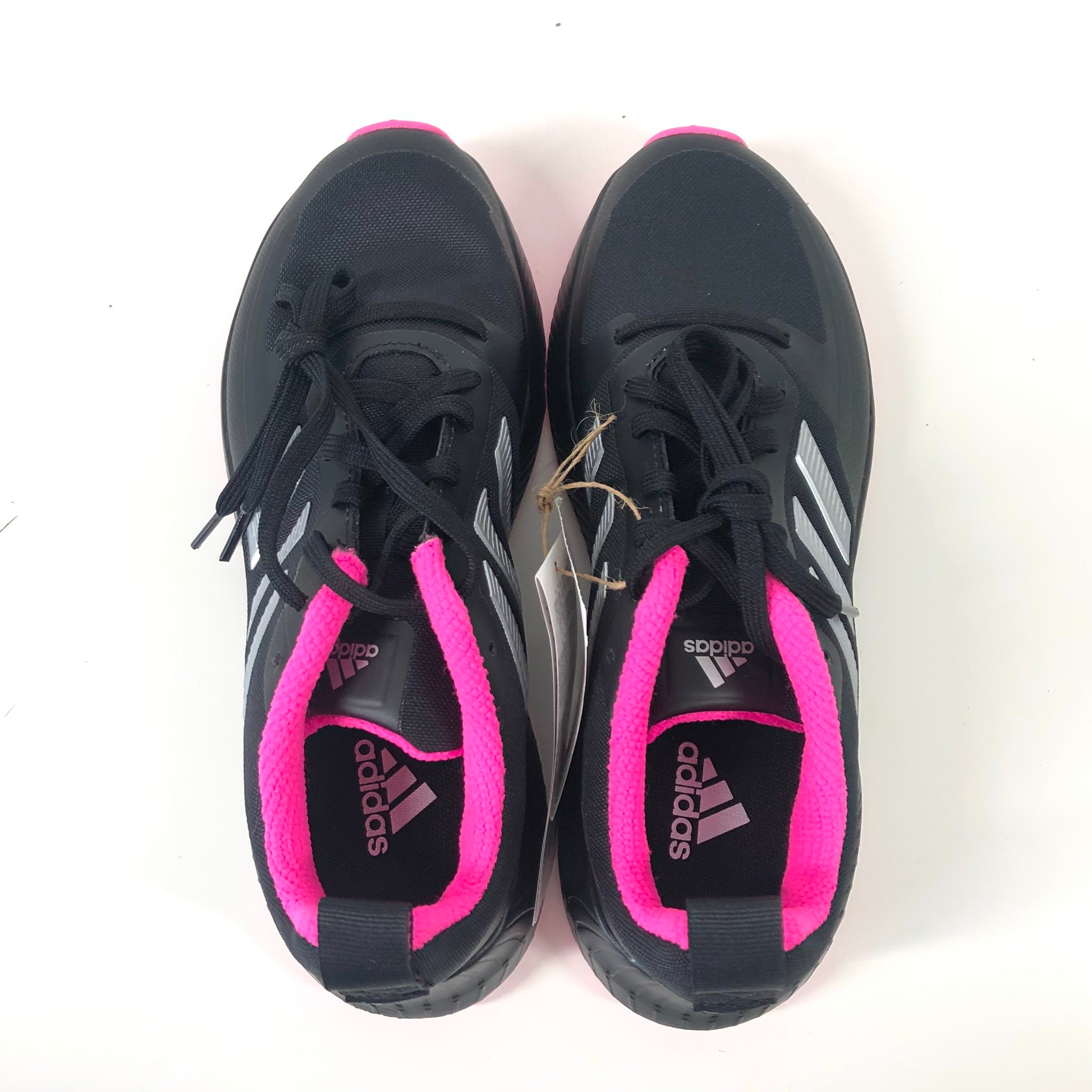 adidas Run Falcon 2.0 TR Running Shoes Sneakers Black Pink Sz 5.5 FZ3585