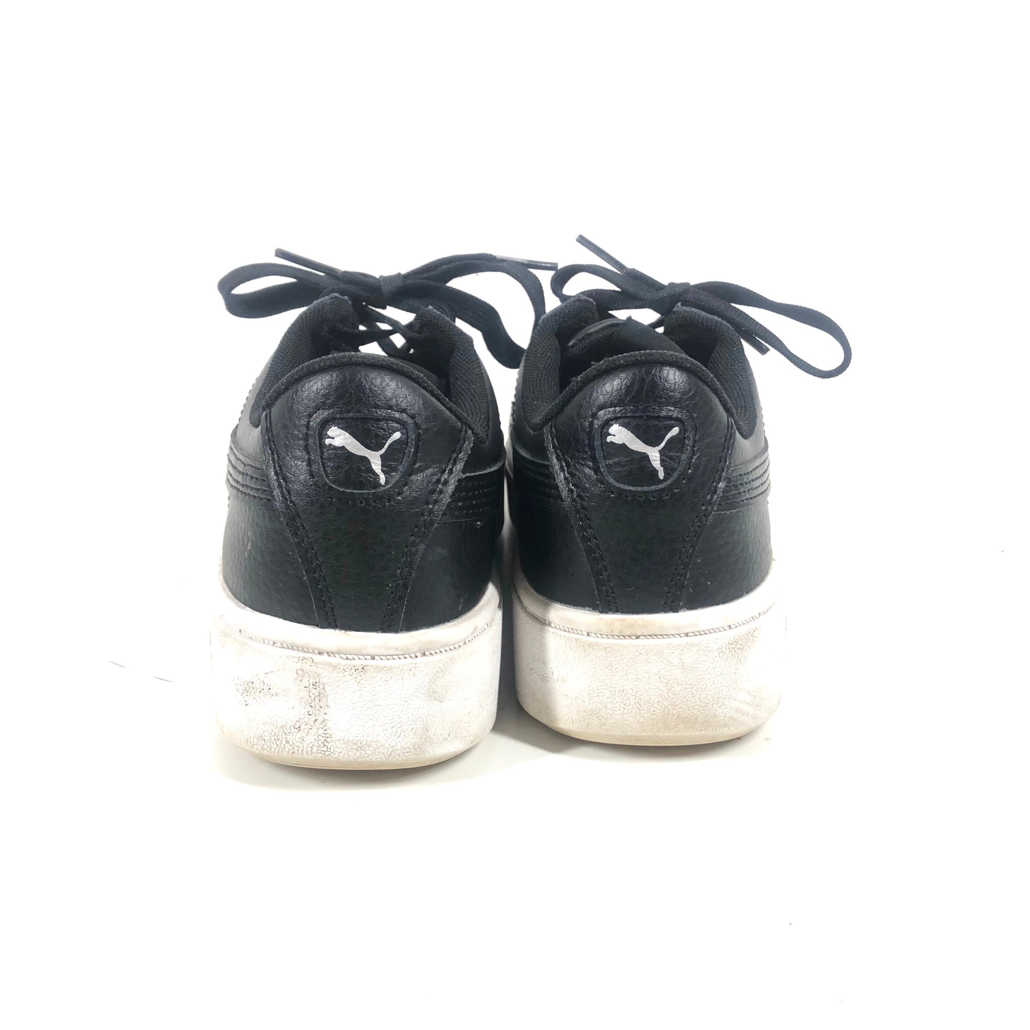 PUMA Vikky Stacked Leather Sneakers Women's Shoes Sz 7 Black 369143-01