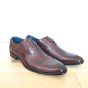 Steve Madden Men's 'Joaquin' Brown Leather Oxford Dress Shoes Sz 11