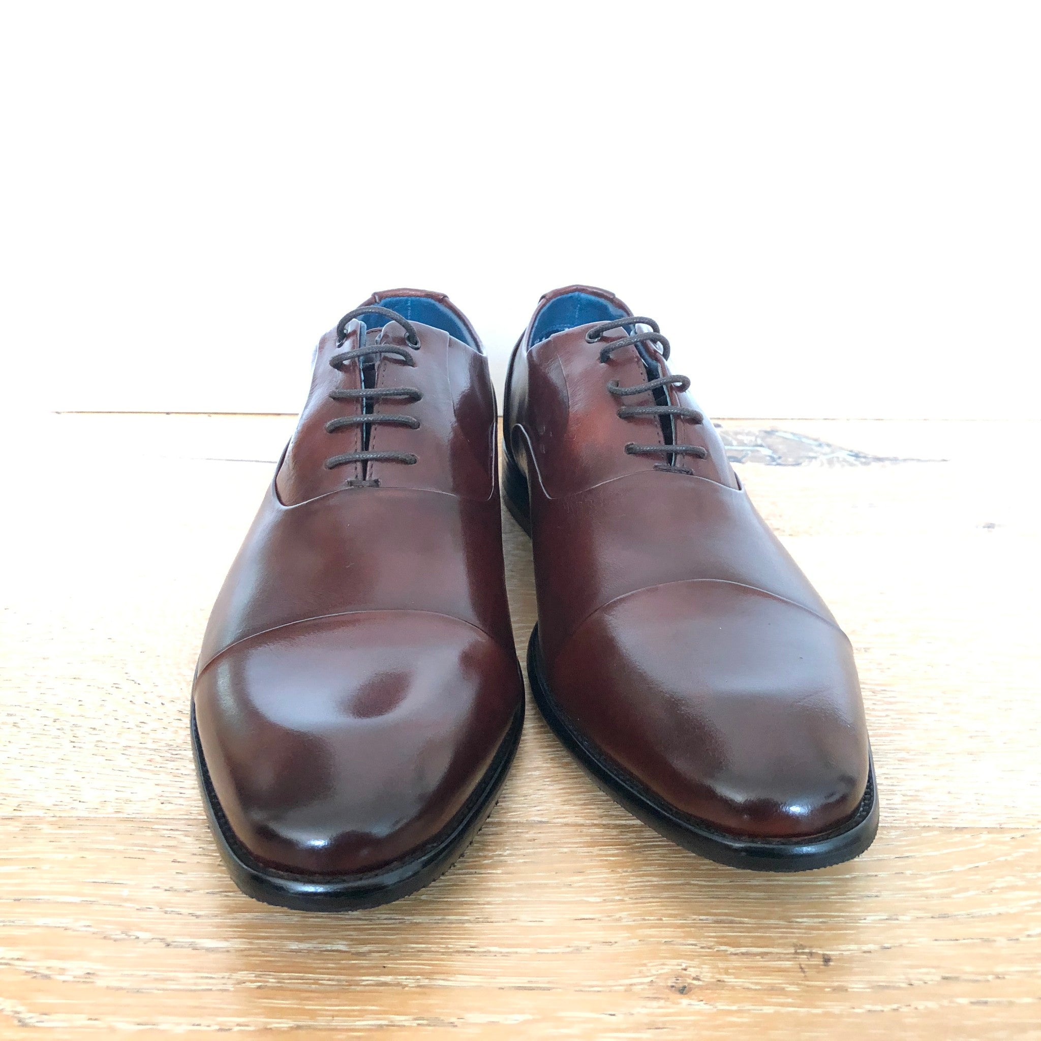 Steve Madden Men's 'Joaquin' Brown Leather Oxford Dress Shoes Sz 11