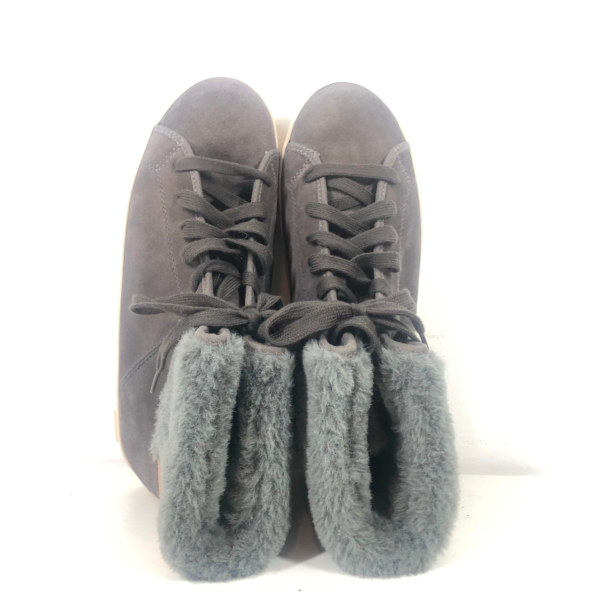 Napapijri Asta Women's Fur Lined Suede Sneakers Gray Sz 9.5/41
