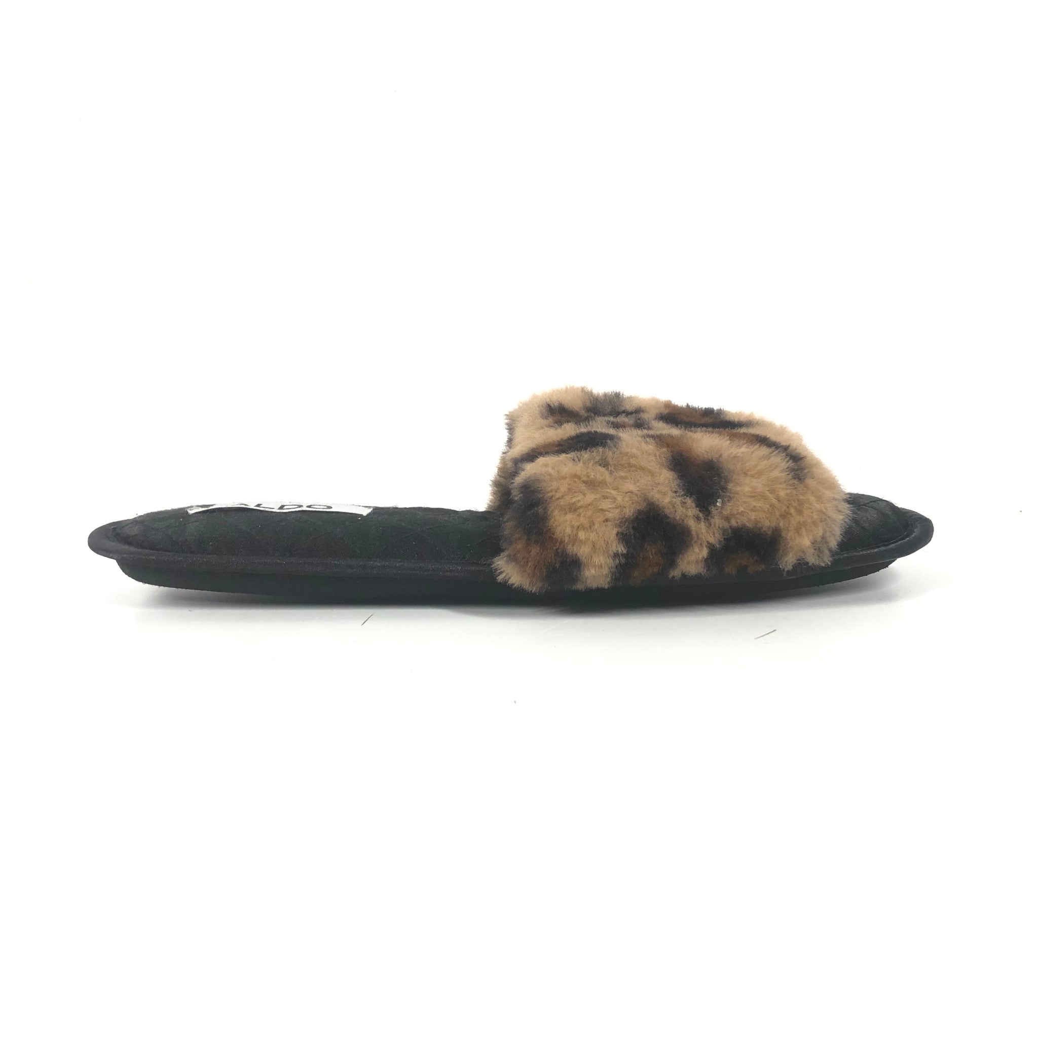 Aldo Feari Slippers Leopard Faux Fur Sz 7/8