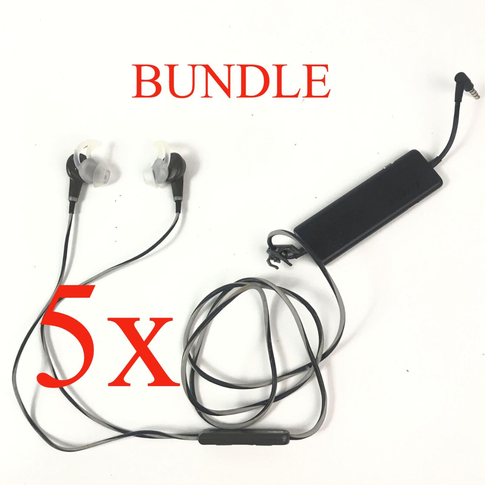 5 x Bose QC20i QuietComfort 20i Apple Noise-Cancelling Earbuds QC20i Gray/Brown