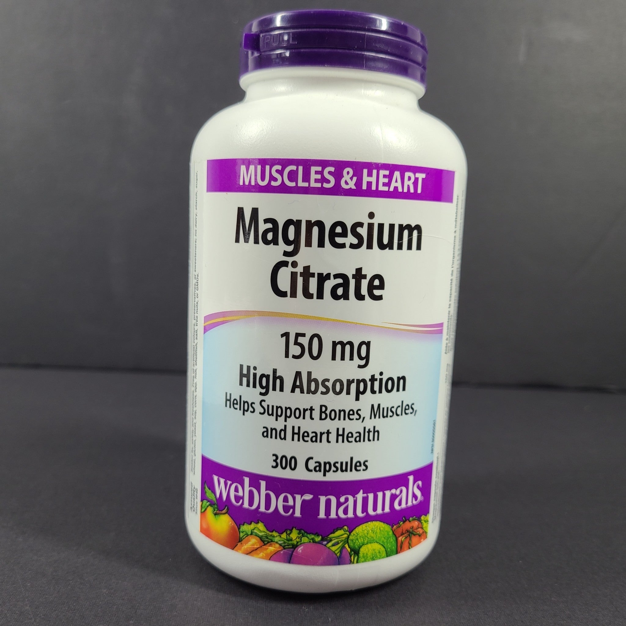 300 Capsules Webber Magnesium Citrate High Absorption 150mg Heart Bone 03/28