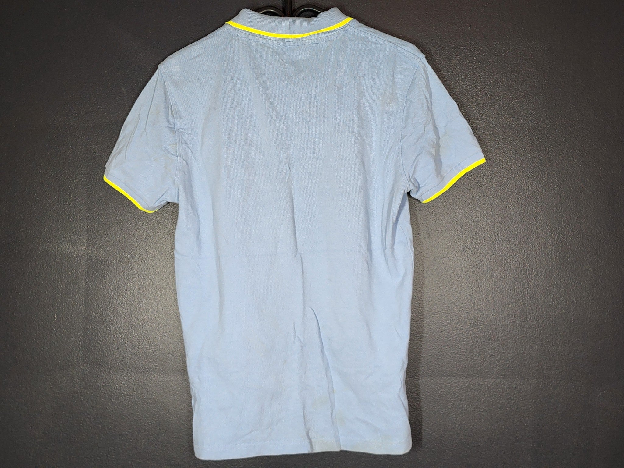 Kenzo Men's Fitted Tiger Crest Polo Shirt Light Blue F955PO0014BA Sz S