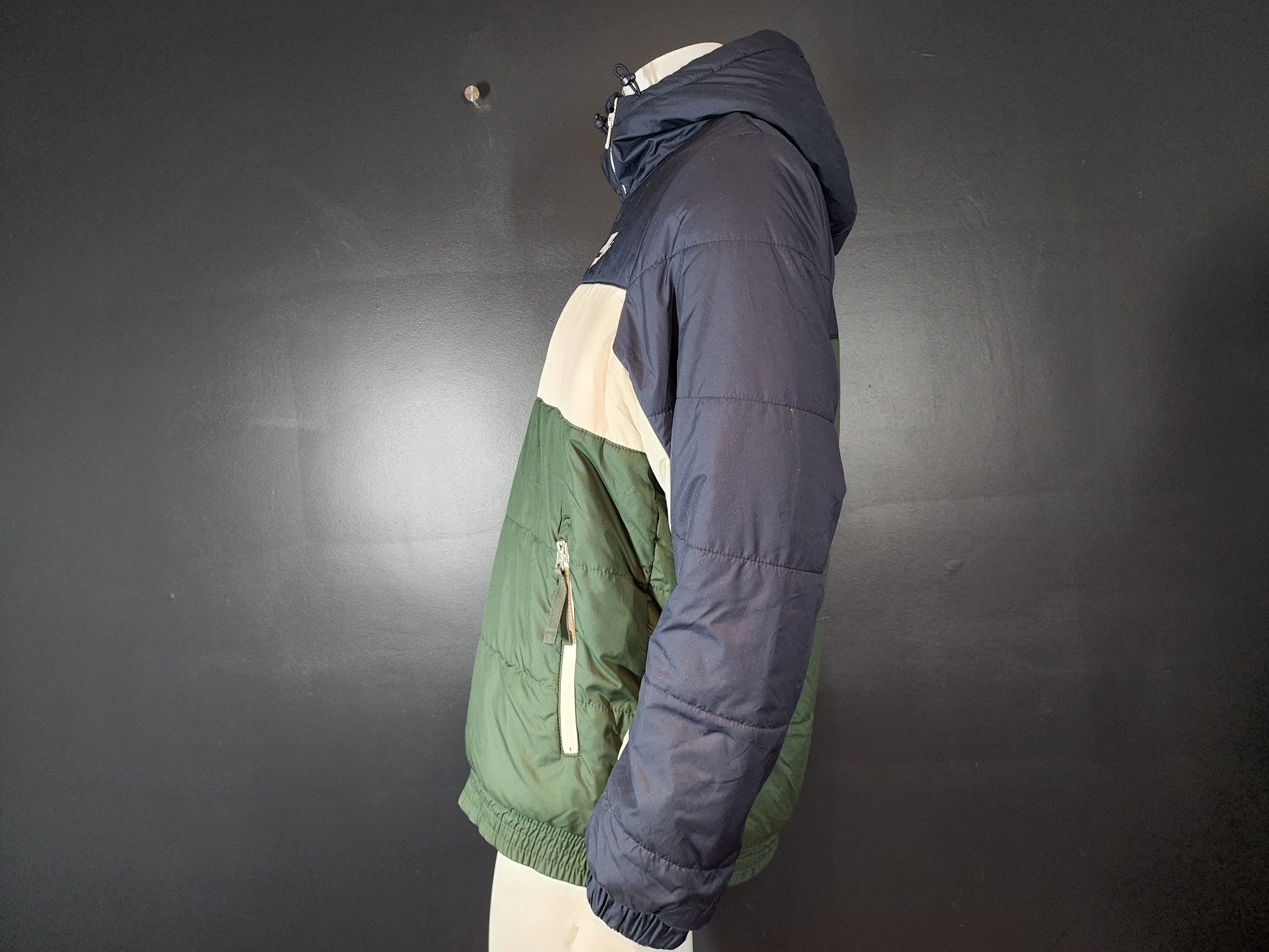 Nike Men's Fleece Lined Hooded Jacket Blue Green White BV4684-451 Sz L