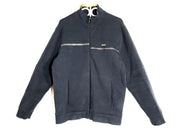 Hugo Boss Men's Skaz 1 Cotton Blend Zip Up Sweatshirt Jacket Navy Blue Gold XL