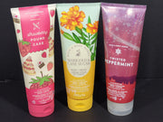 3 x 8oz Bath Body Works Marigold Cane Sugar + Peppermint +Strawberry Cream