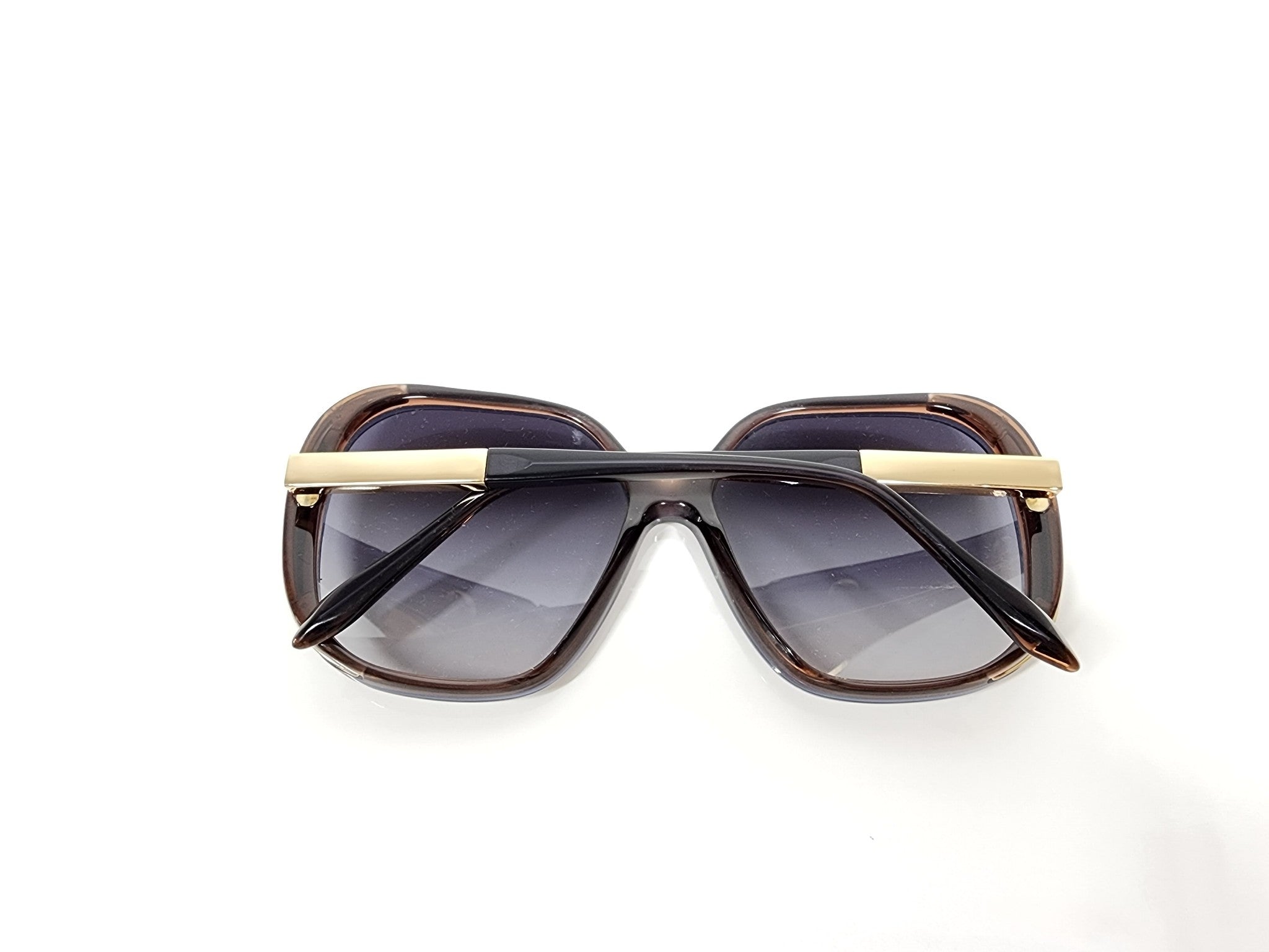 Victoria Beckham VBS56 C5 Sunbeam Large Square Sunglasses Brown Handmade Italy