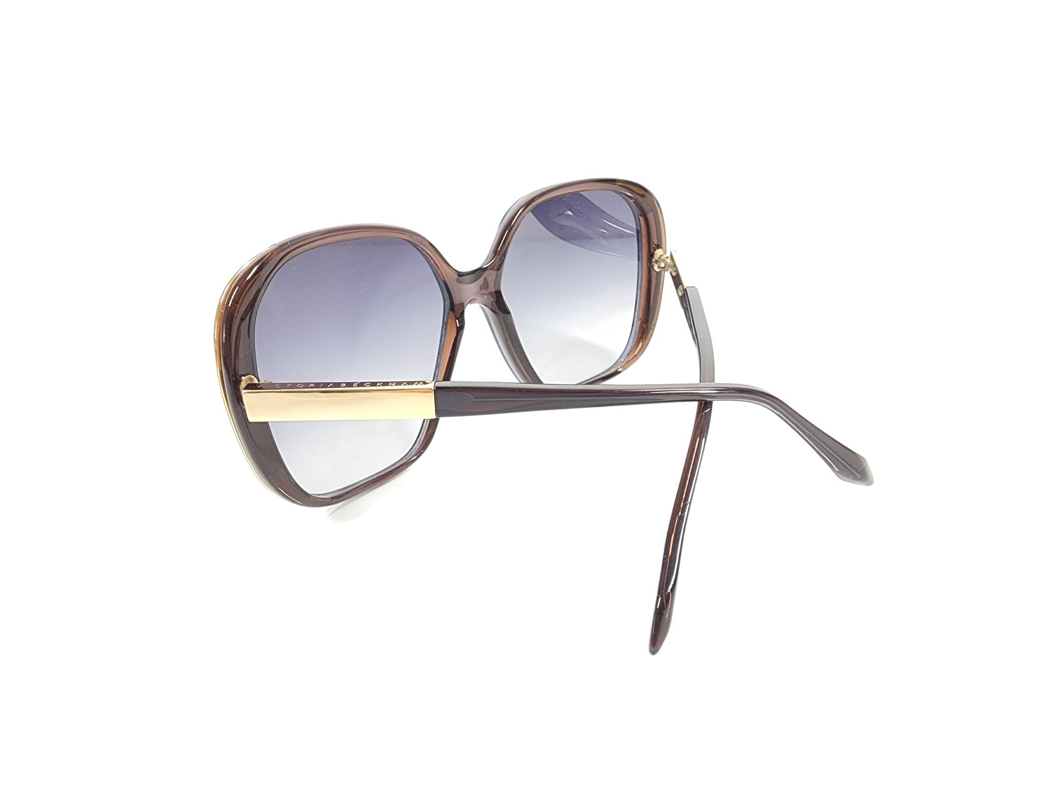 Victoria Beckham VBS56 C5 Sunbeam Large Square Sunglasses Brown Handmade Italy