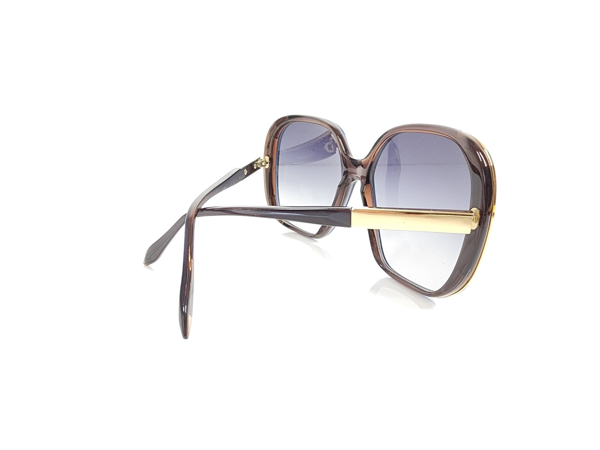 Victoria Beckham VBS56 C5 Sunbeam Large Square Sunglasses Brown Handmade Italy