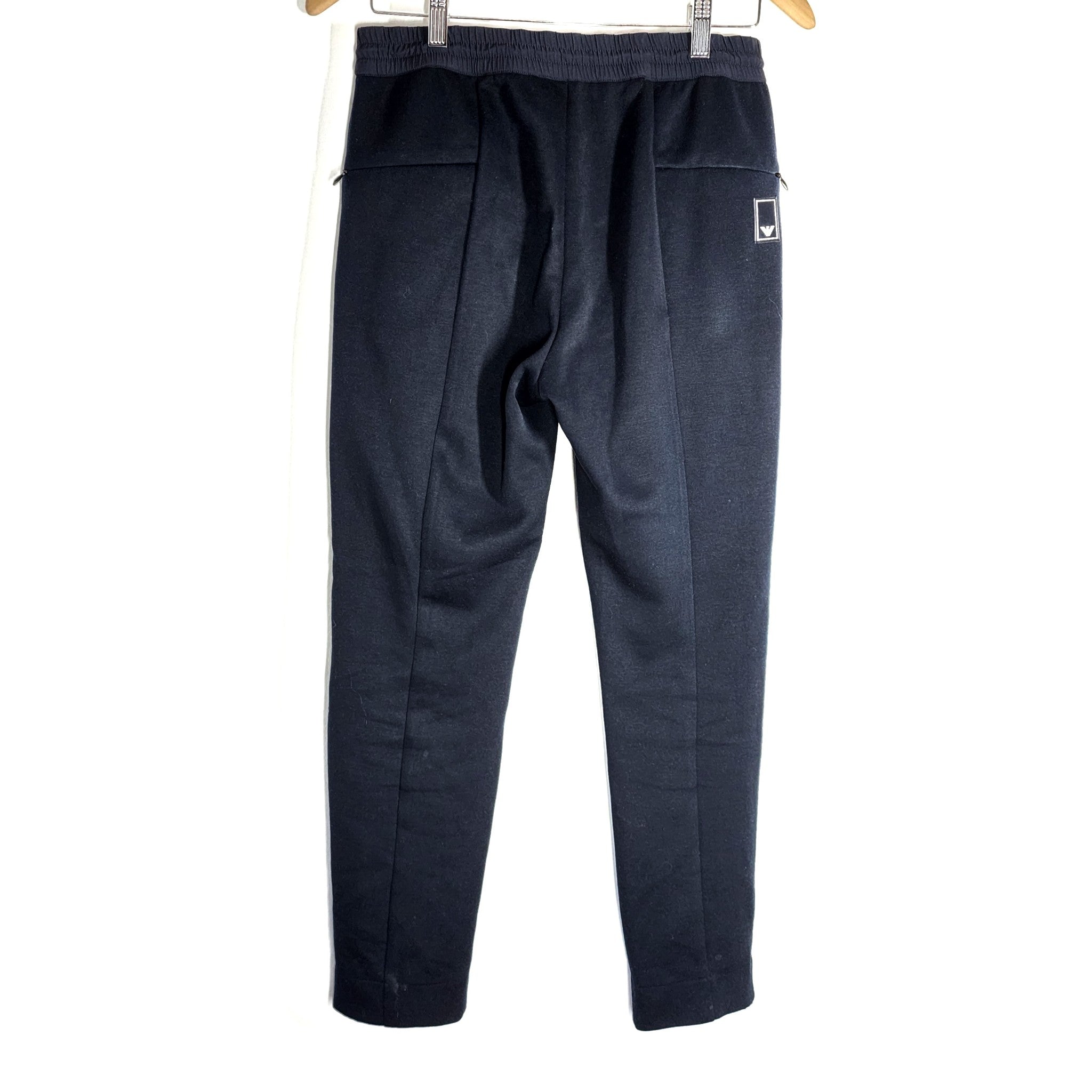 Emporio Armani Men's Casual Stretch Jersey Pants Joggers Navy Sz 28 XS