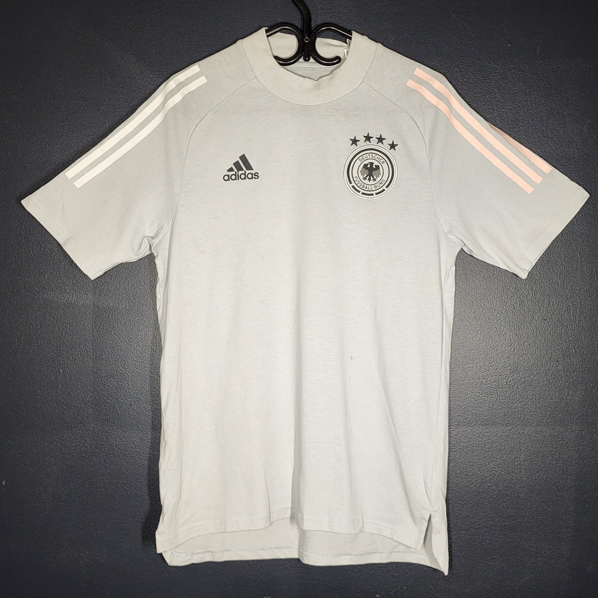 adidas Men's Germany DFB 2019 Soccer T-Shirt Short Sleeve Tee FI0741 Gray Sz M