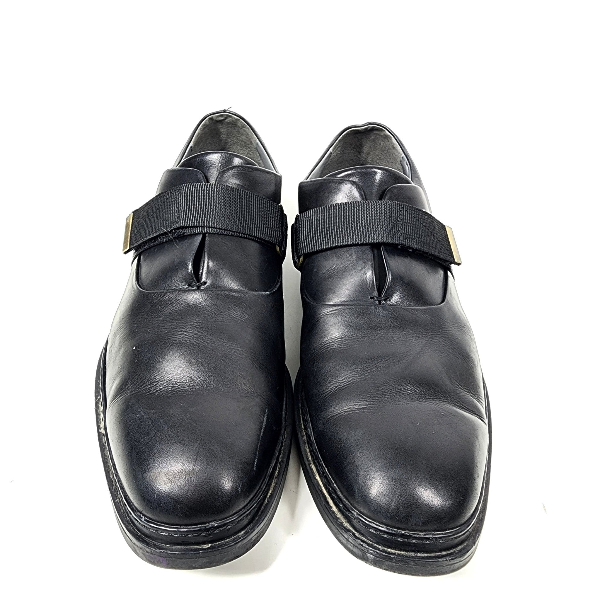 Aldo Men's Dress Shoes Monk Strap Black Leather US Size 10.5