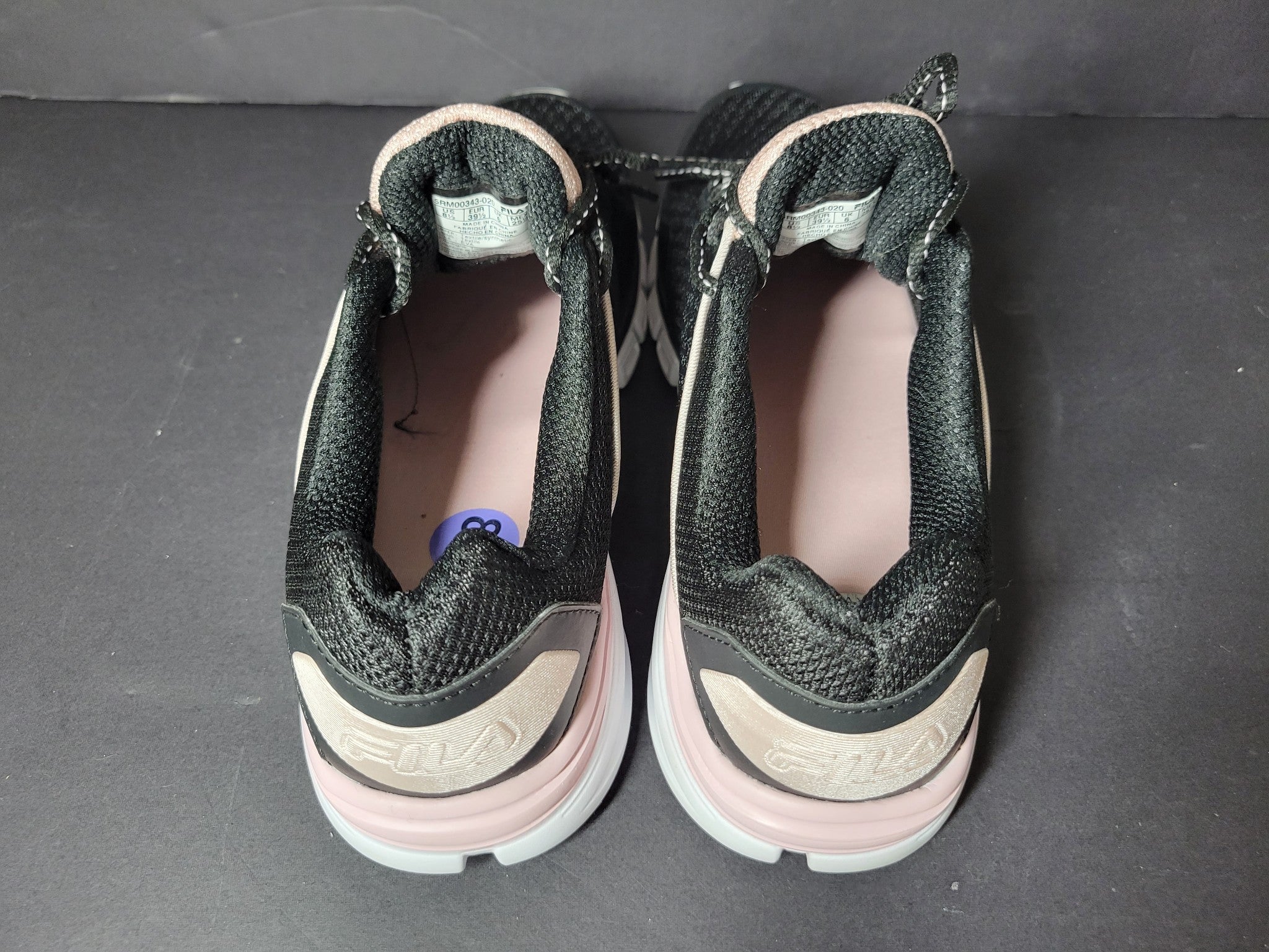 Fila Women's Countdown 5 Sneakers Running Shoes 5RM00343 Memory Foam Black 8.5