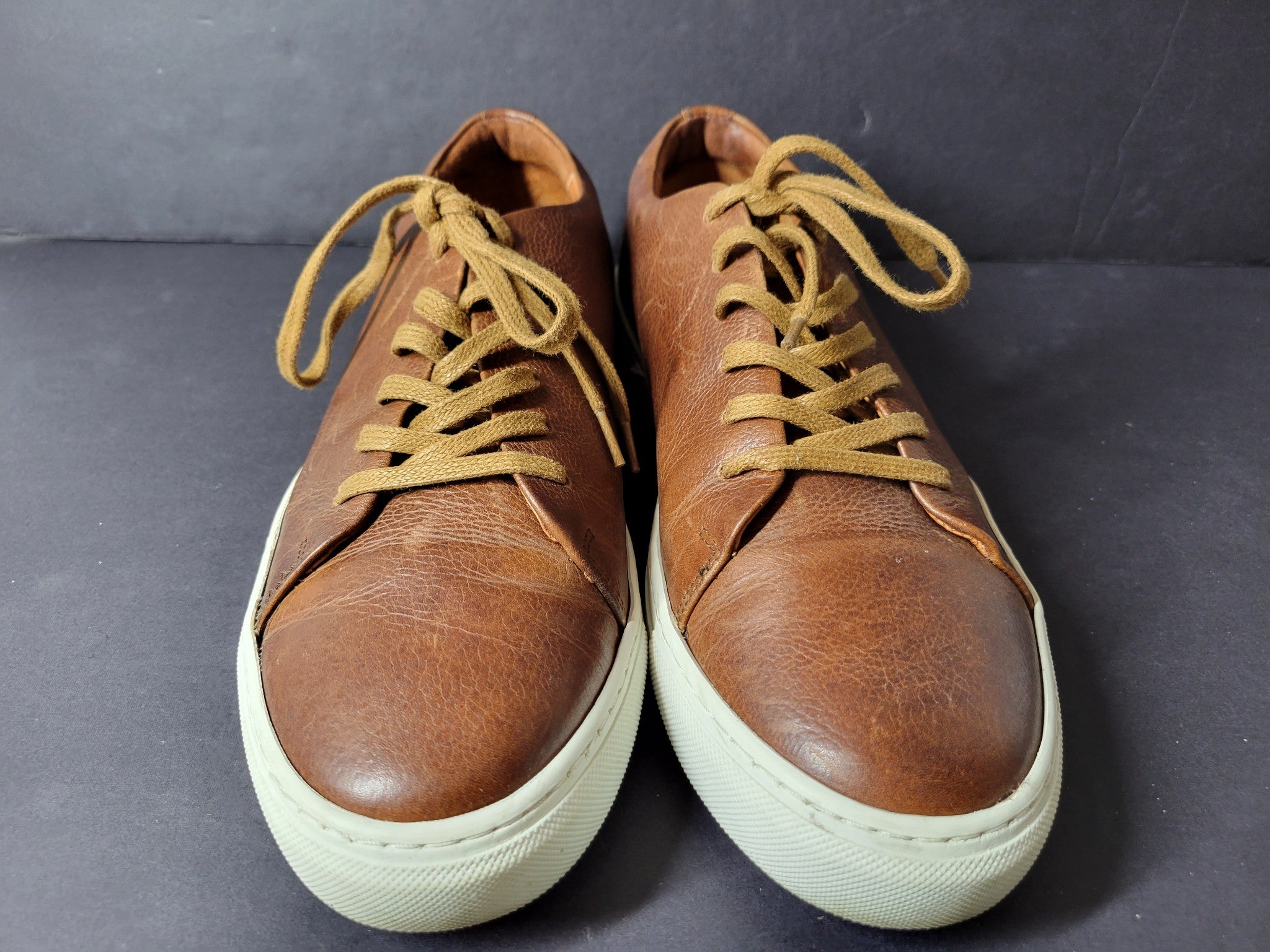 Matinique Men's Madir Leather Lace Up Sneakers Shoes Brown US Sz 9