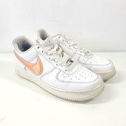 Nike Men's Air Force 1 Low Oversized Swoosh White Orange Peel AO2441-102 Sz 8.5