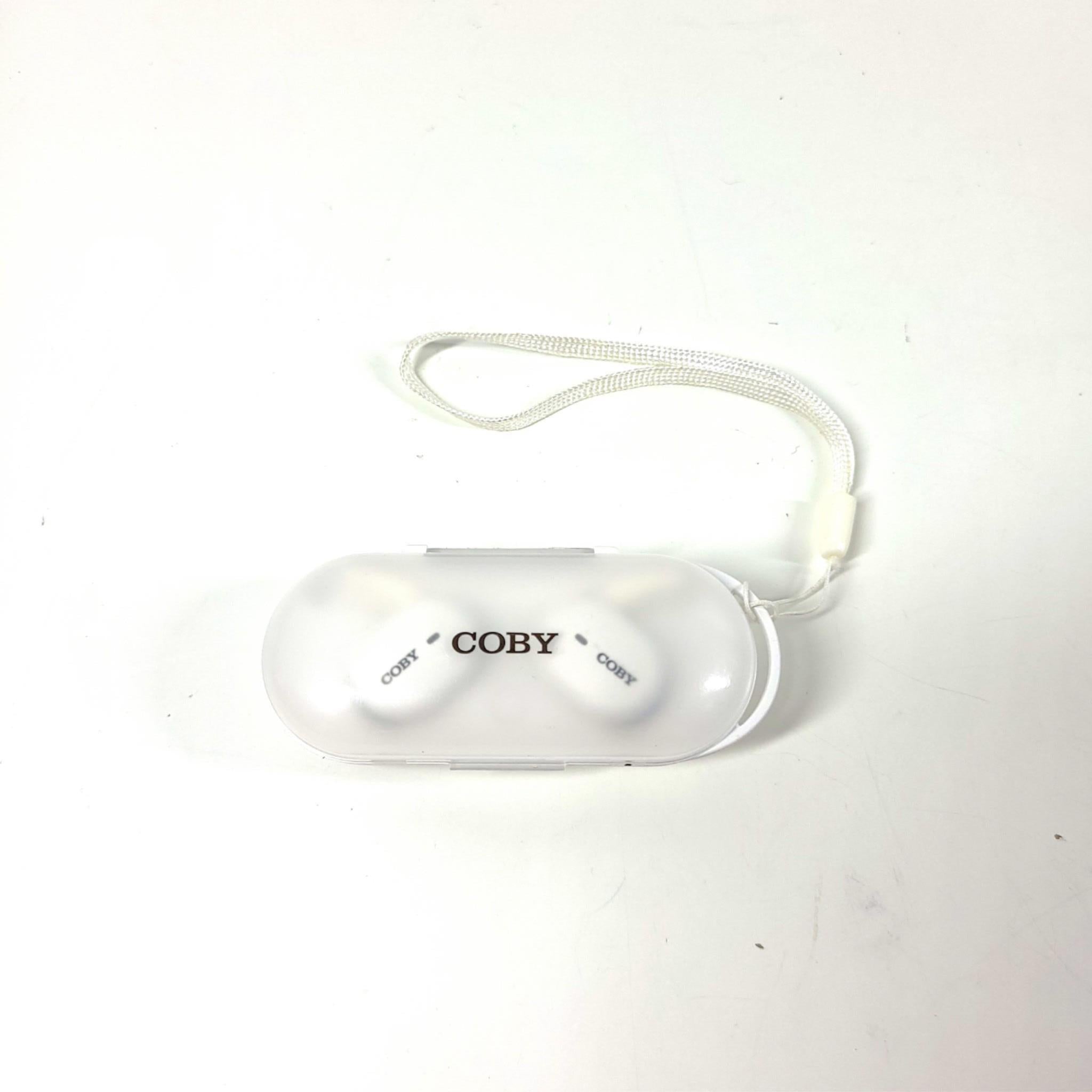 Coby CETW544 True Wireless Stereo Bluetooth Earbuds with Charging Case - White