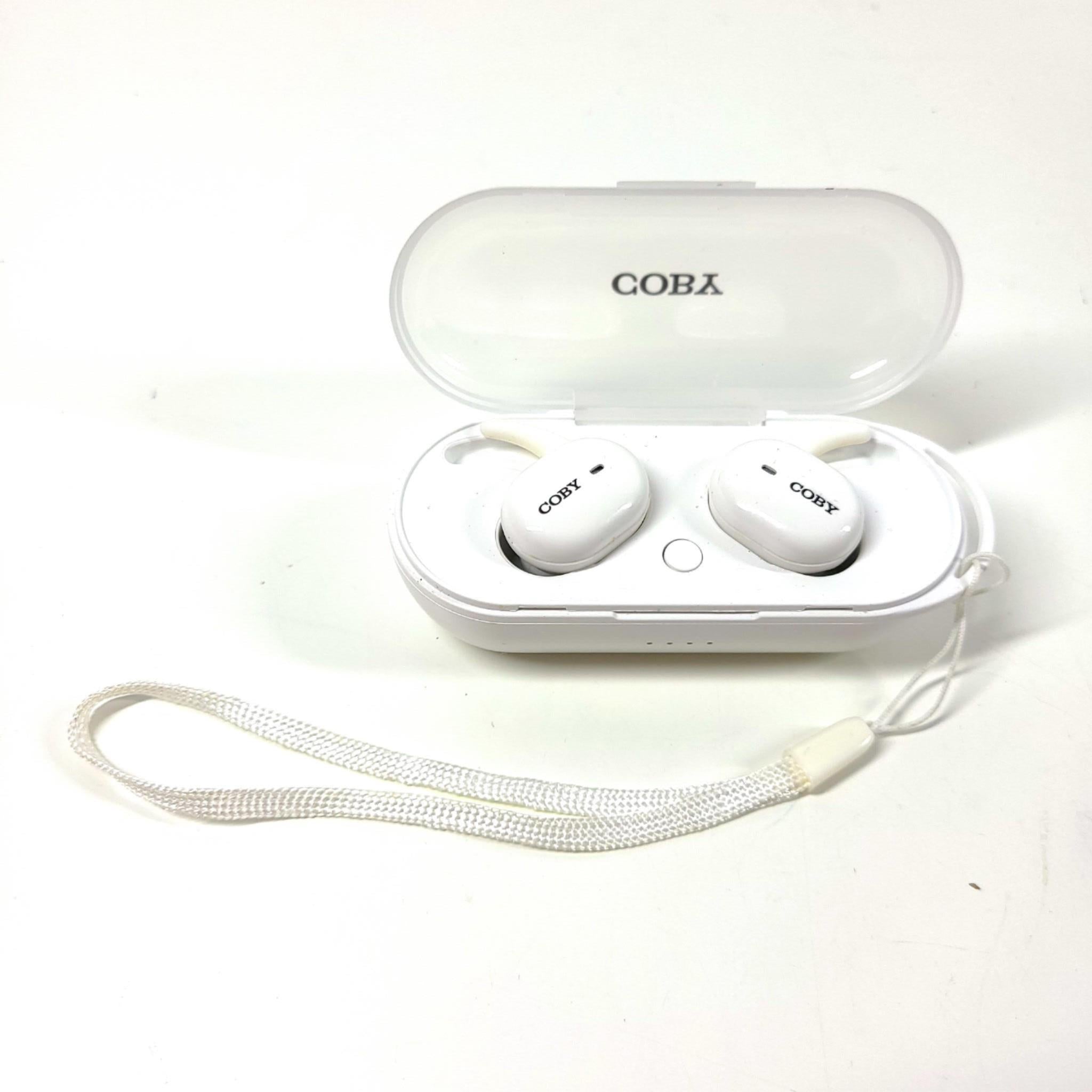 Coby CETW544 True Wireless Stereo Bluetooth Earbuds with Charging Case - White