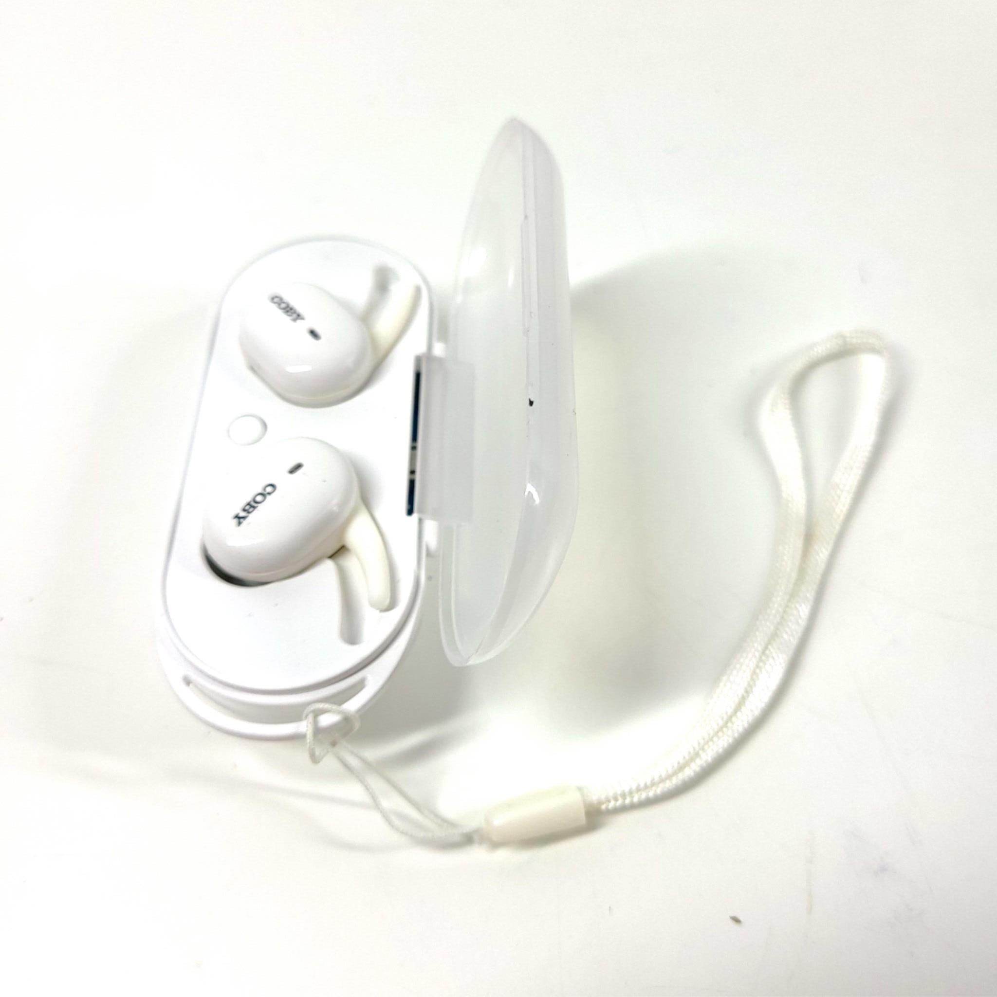 Coby CETW544 True Wireless Stereo Bluetooth Earbuds with Charging Case - White