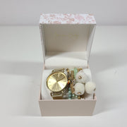 Jessica Carlyle Women's Gold Tone Watch and Boho Bracelet Gift Set