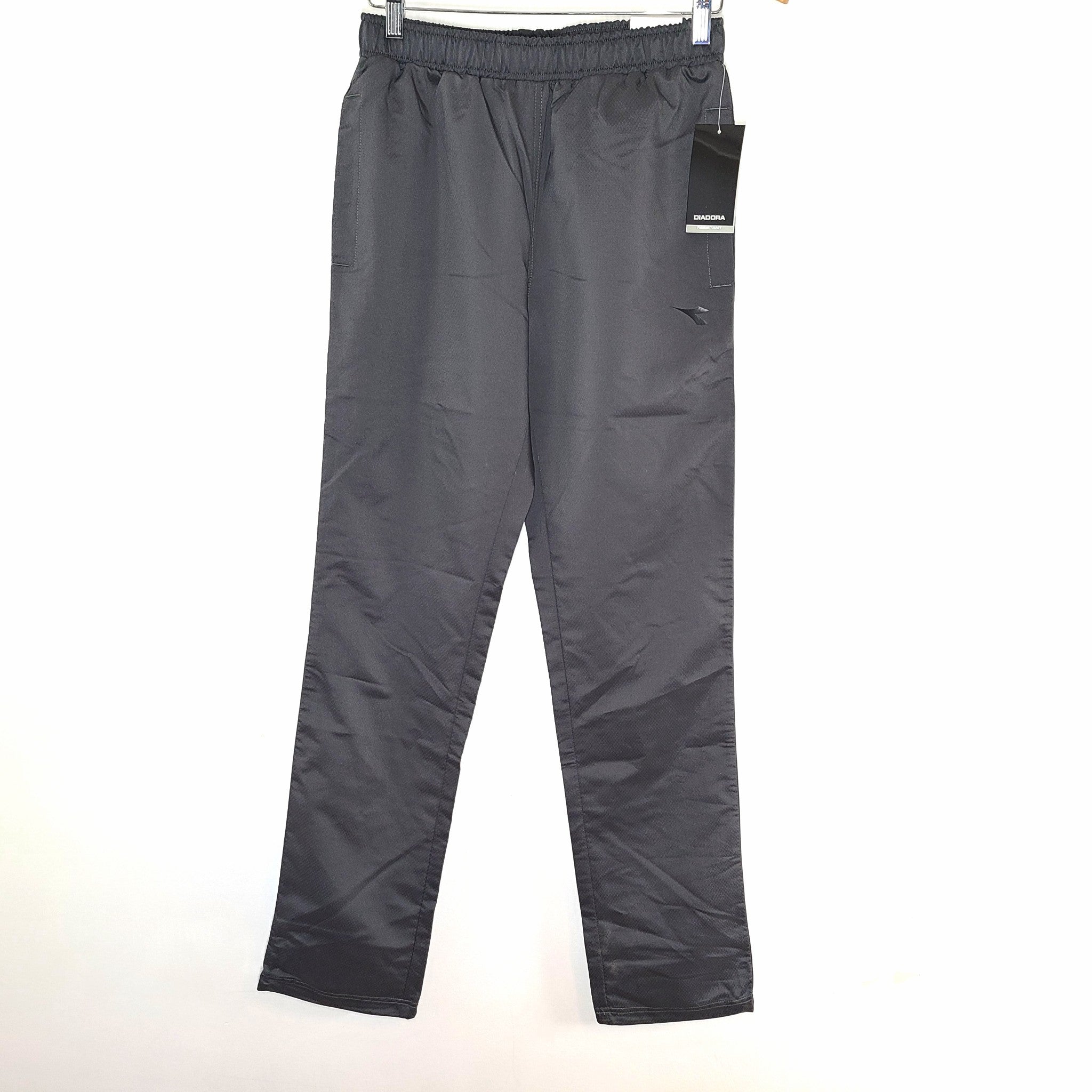 Diadora Men's Textured Woven Track Pants Gray Sz S