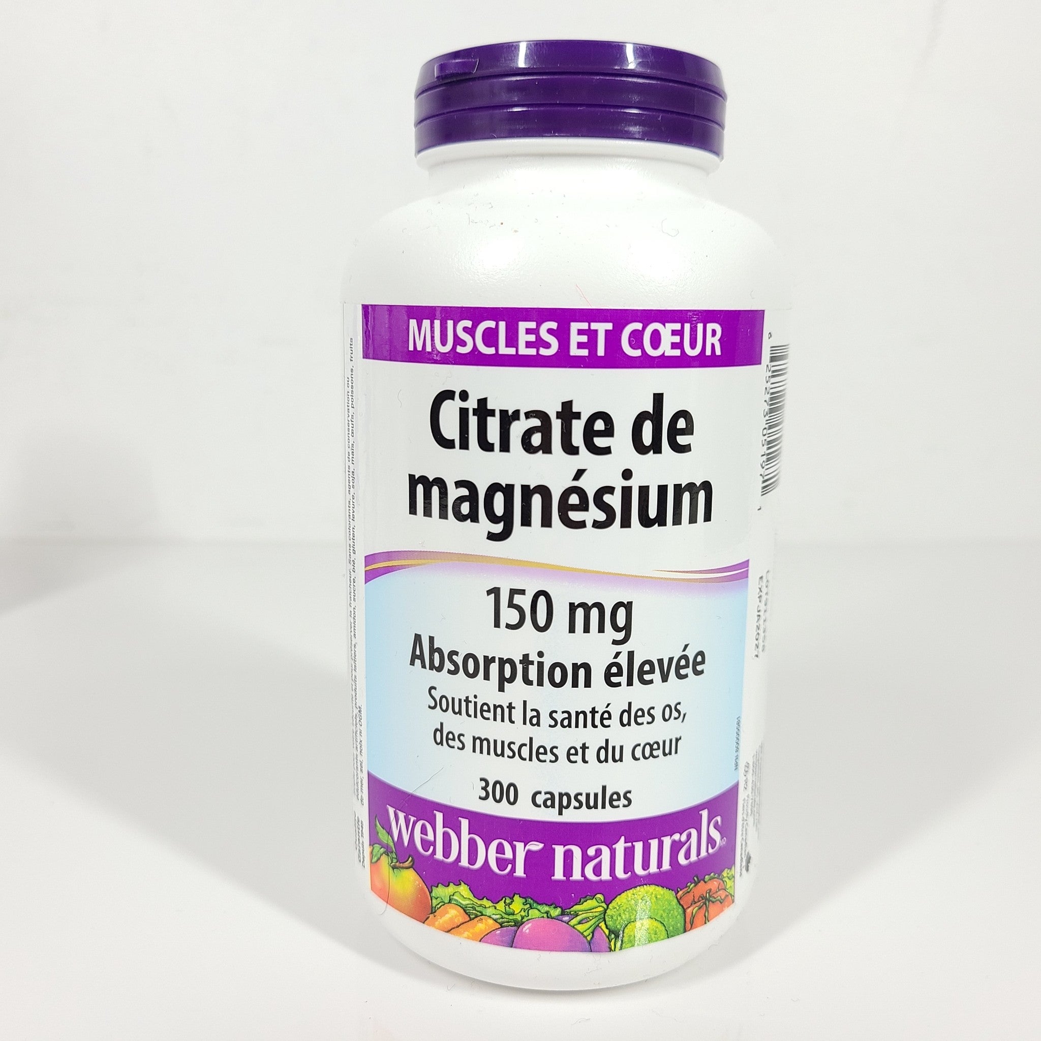 300 Capsules Webber Magnesium Citrate High Absorption 150mg Heart Bone 03/28
