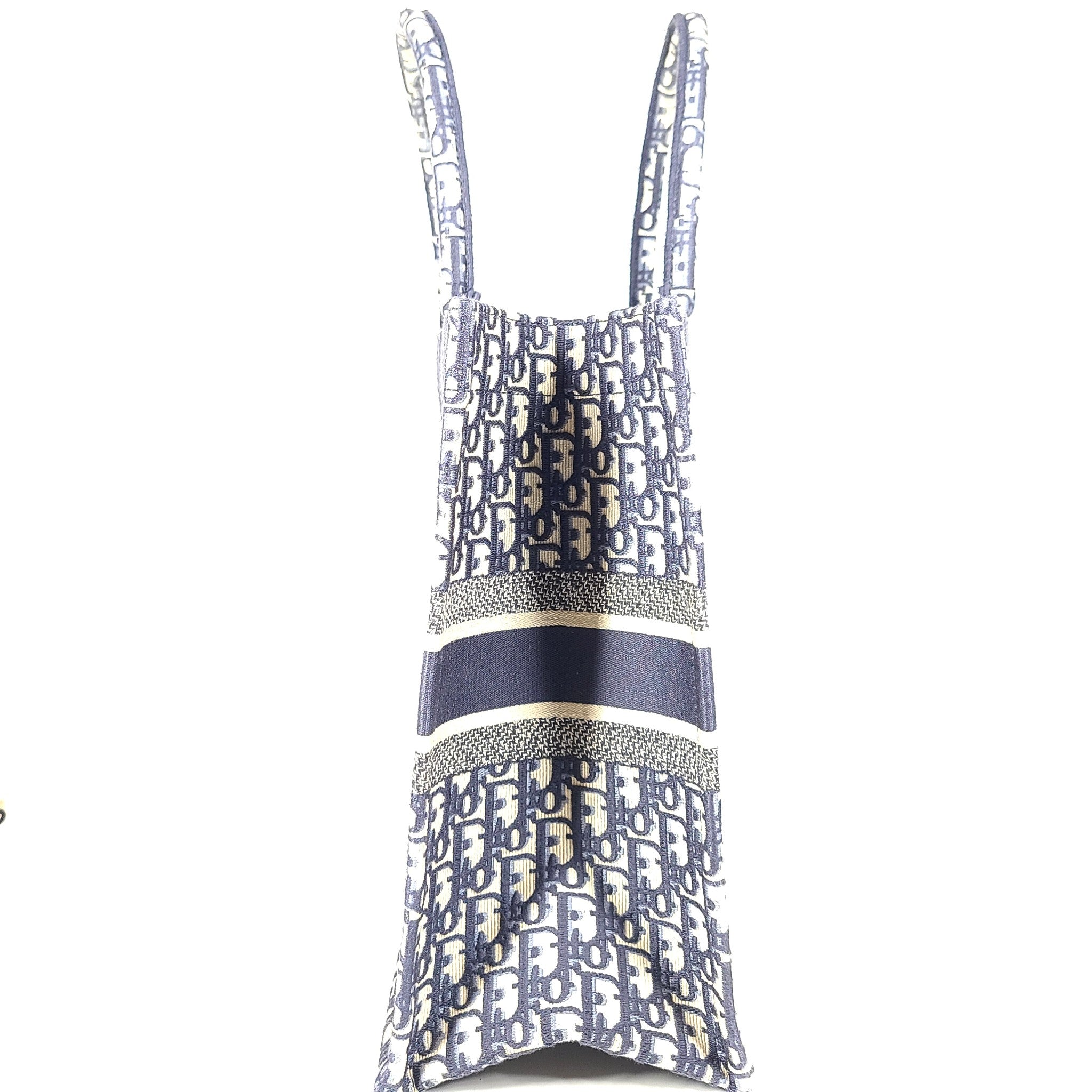 Christian Dior Large Book Tote Jacquard Oblique Embroidery Blue (42 x 35 x 18.5 cm)