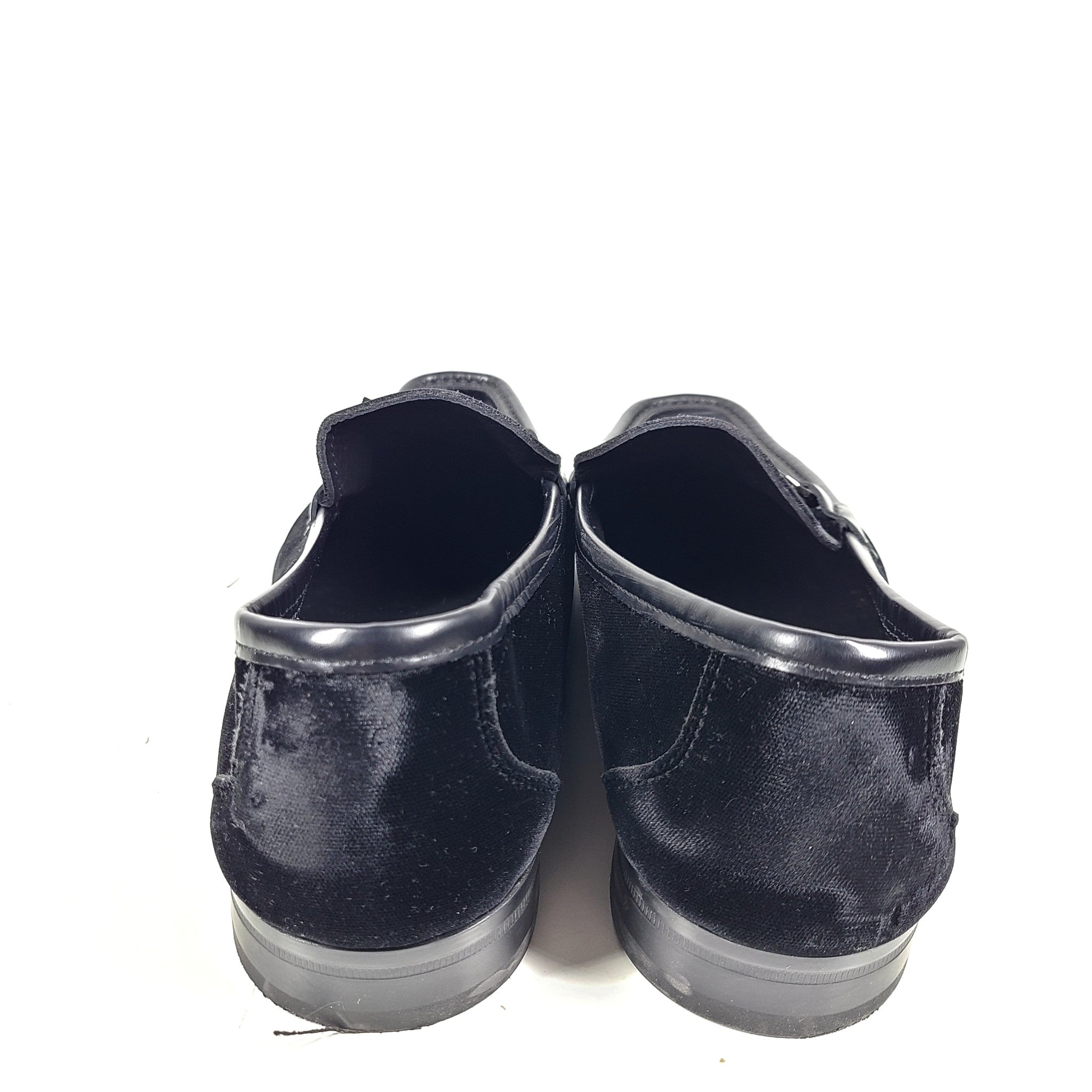 Salvatore Ferragamo Grandioso Velvet Double Gancini Bit Loafers Black US9.5 $970