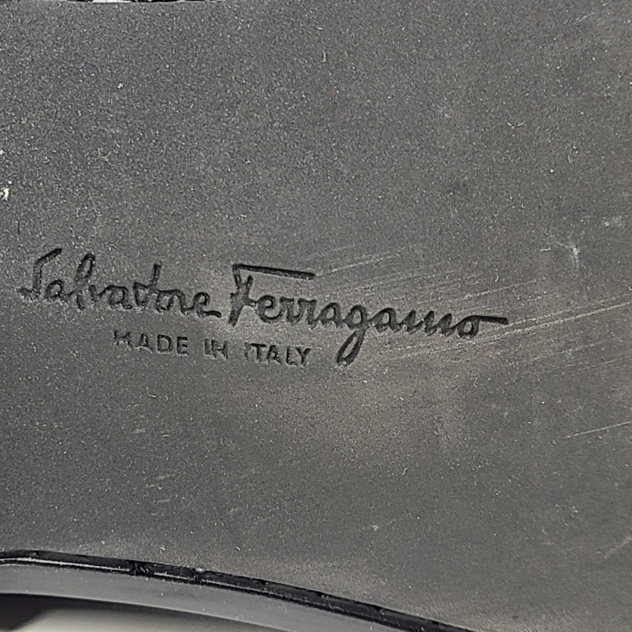 Salvatore Ferragamo Grandioso Velvet Double Gancini Bit Loafers Black US9.5 $970