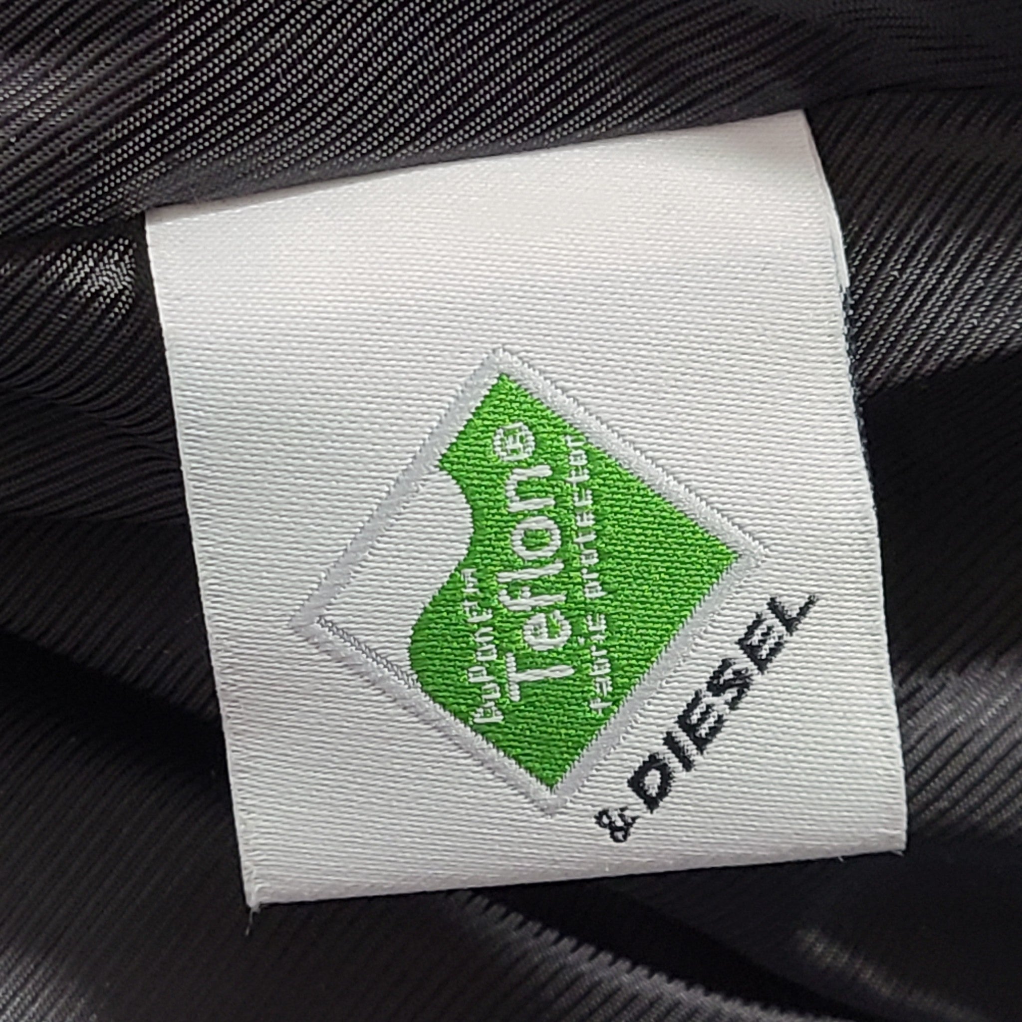 Diesel Men's Bomber Varsity Jacket w/ Teflon Black Sz L