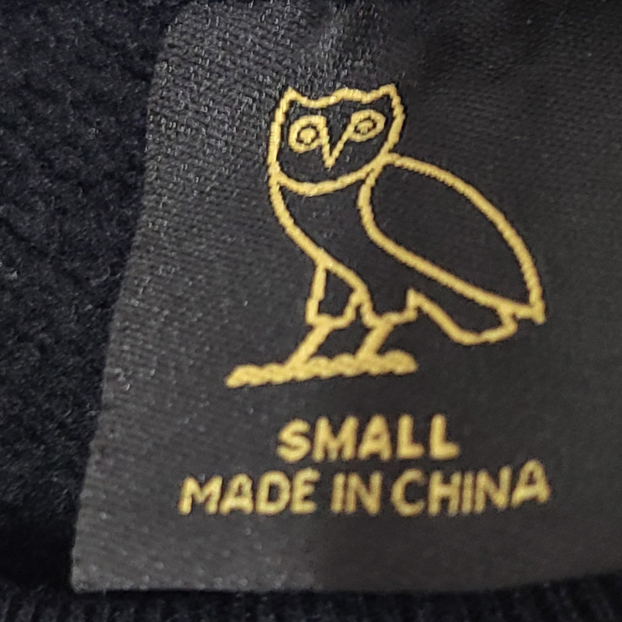 Ovo October’s Very Own Men's Collegiate Hoodie Sweater Black Sz S