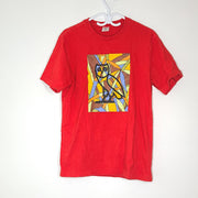 RARE Ovo October's Very Own Men's Stained Glass Owl T-shirt Tee Red Sz S