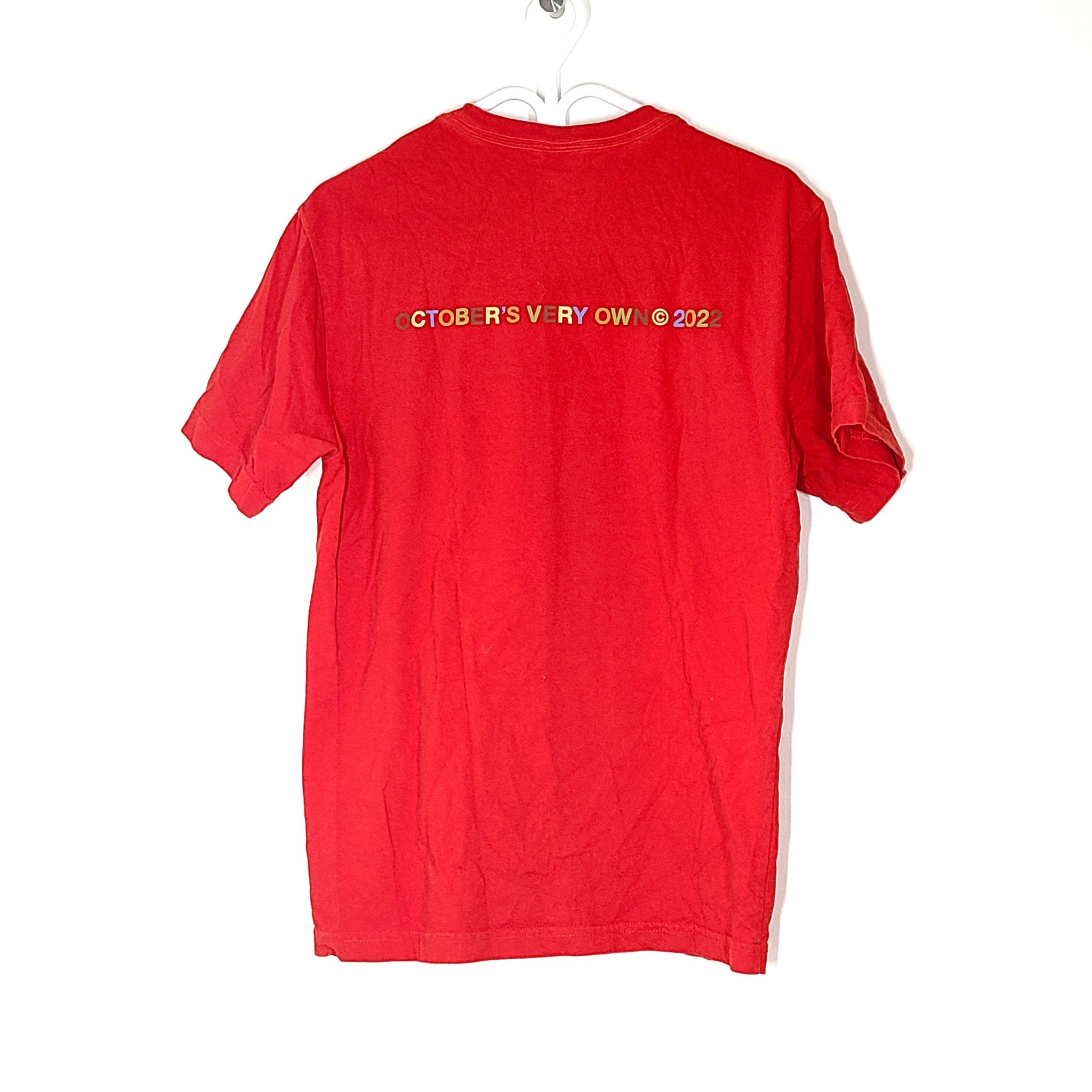 RARE Ovo October's Very Own Men's Stained Glass Owl T-shirt Tee Red Sz S