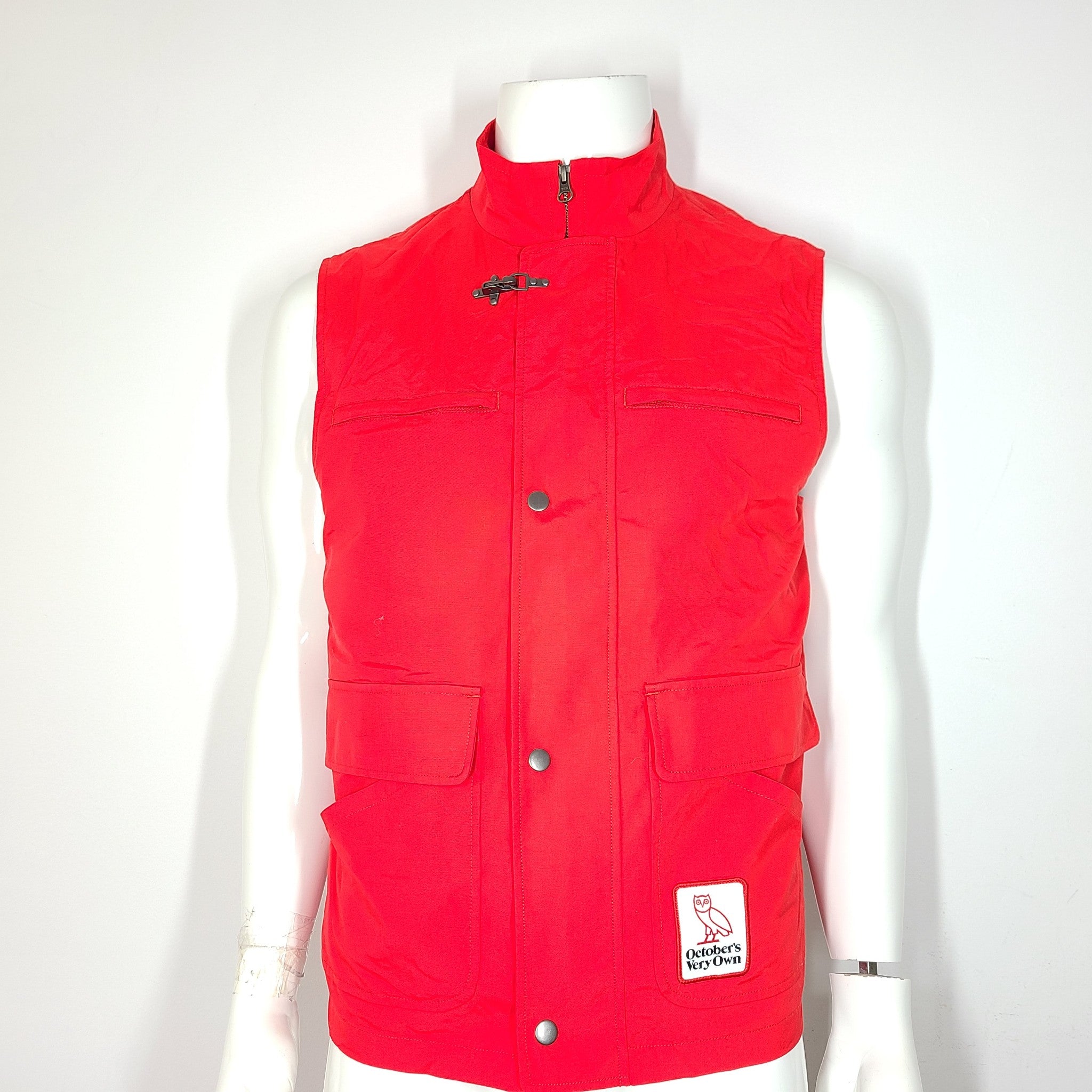 OVO October's Very Own Men's Familia Patch Nautical Vest Red Sz S