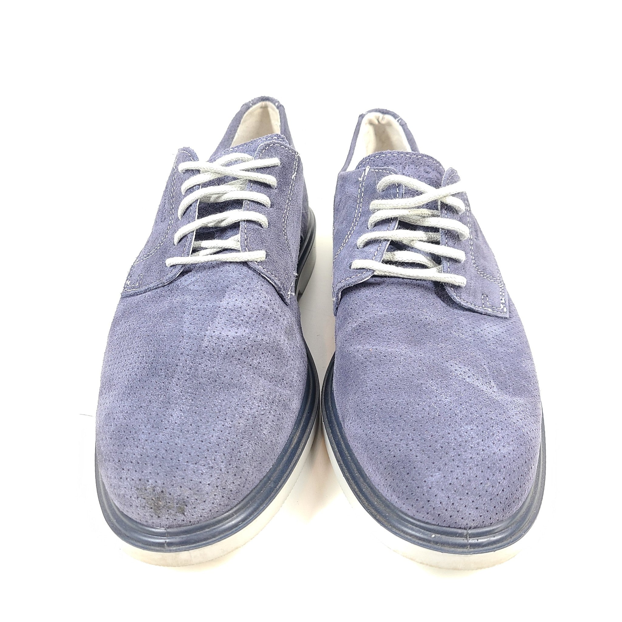Igi & Co Men's 1601200  Lace-up Shoes Suede Micro Perforated Blue US 8 EUR 41