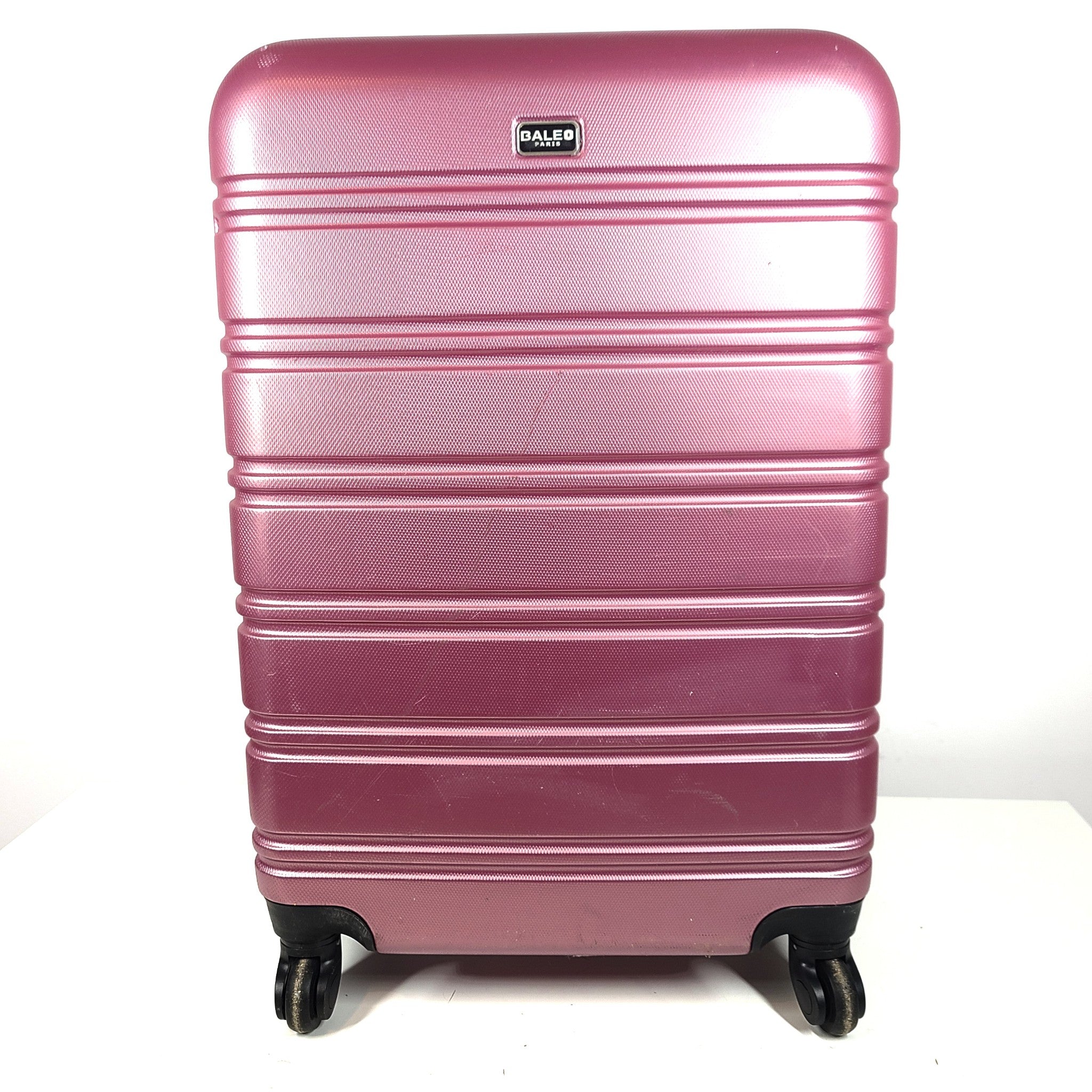 Baleo Paris 25" Hardside Spinner Hard Shell Locking Luggage Metallic Pink