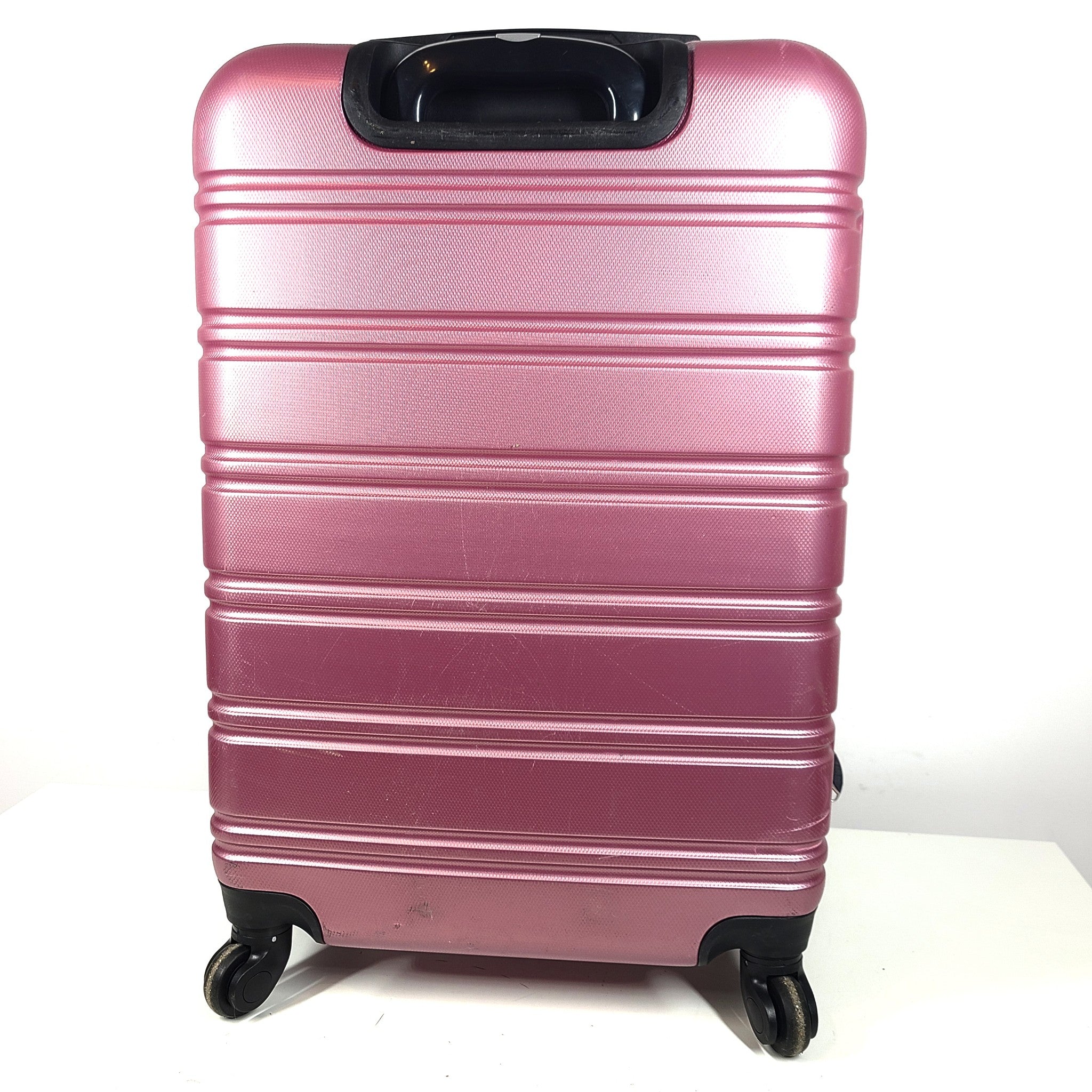 Baleo Paris 25" Hardside Spinner Hard Shell Locking Luggage Metallic Pink