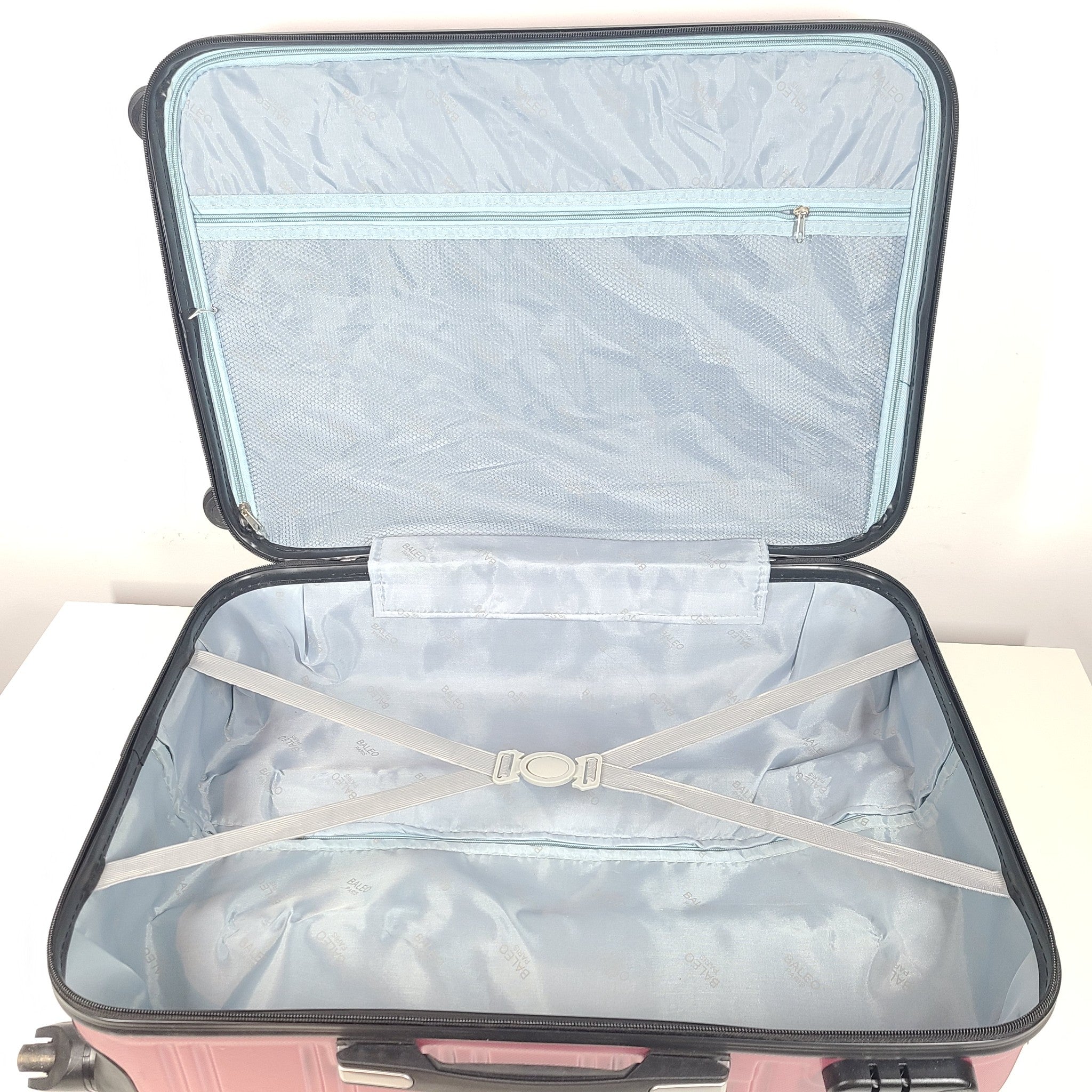 Baleo Paris 25" Hardside Spinner Hard Shell Locking Luggage Metallic Pink