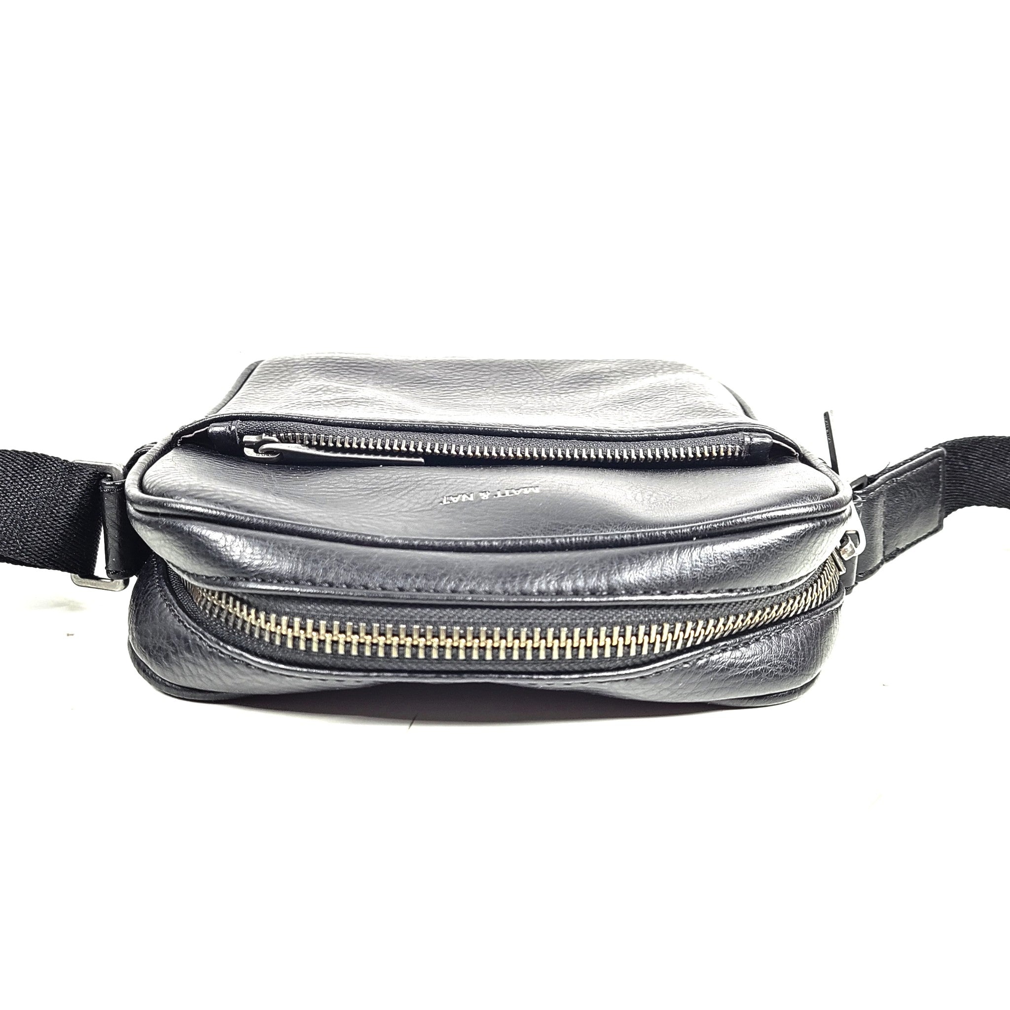 Matt & Nat Cohen Men's Crossbody Messenger Black Vegan Leather