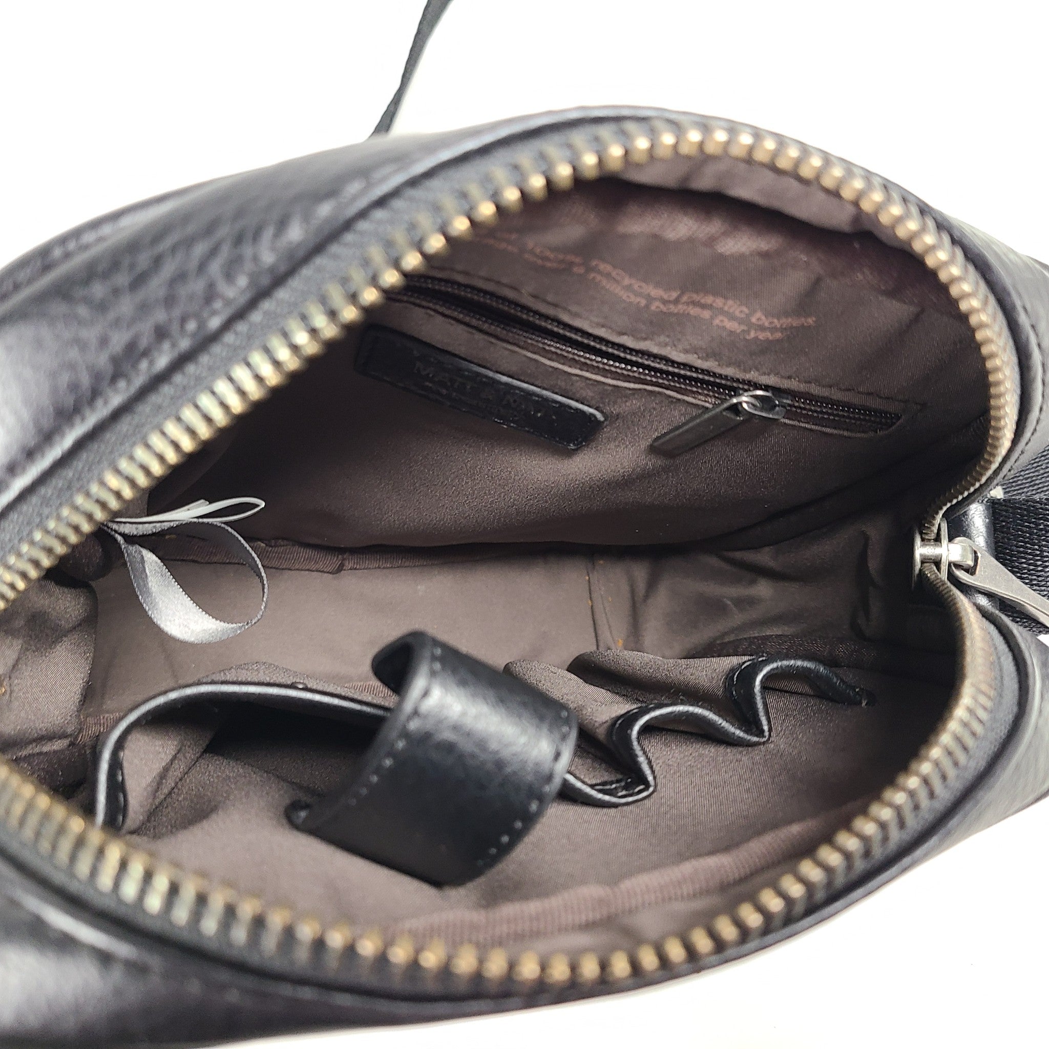 Matt & Nat Cohen Men's Crossbody Messenger Black Vegan Leather