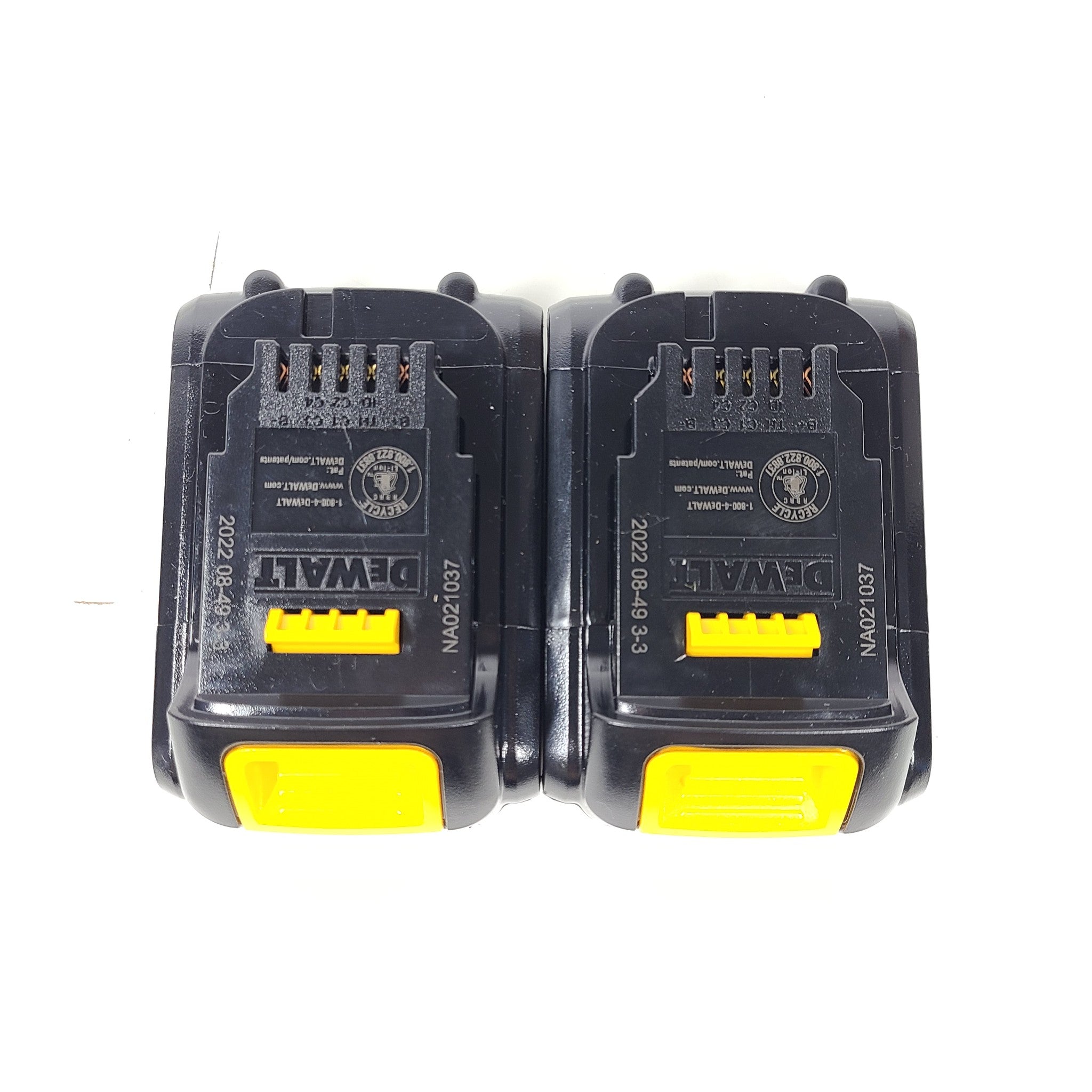 2x OEM DEWALT DCB201 20v 1.5Ah 30Wh Max Lithium Ion Batteries - NOT AFTERMARKET